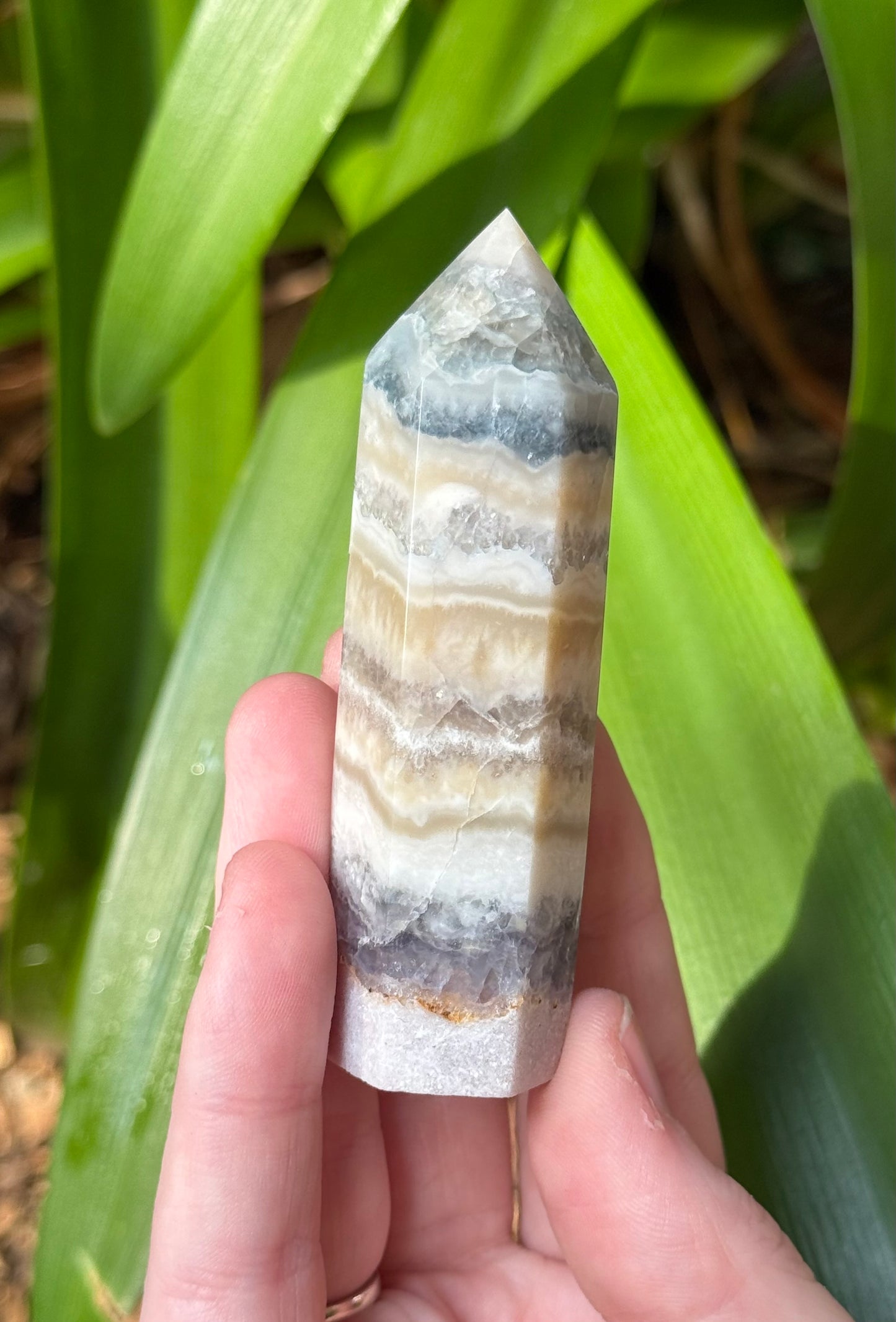 Fluorite in Calcite Points