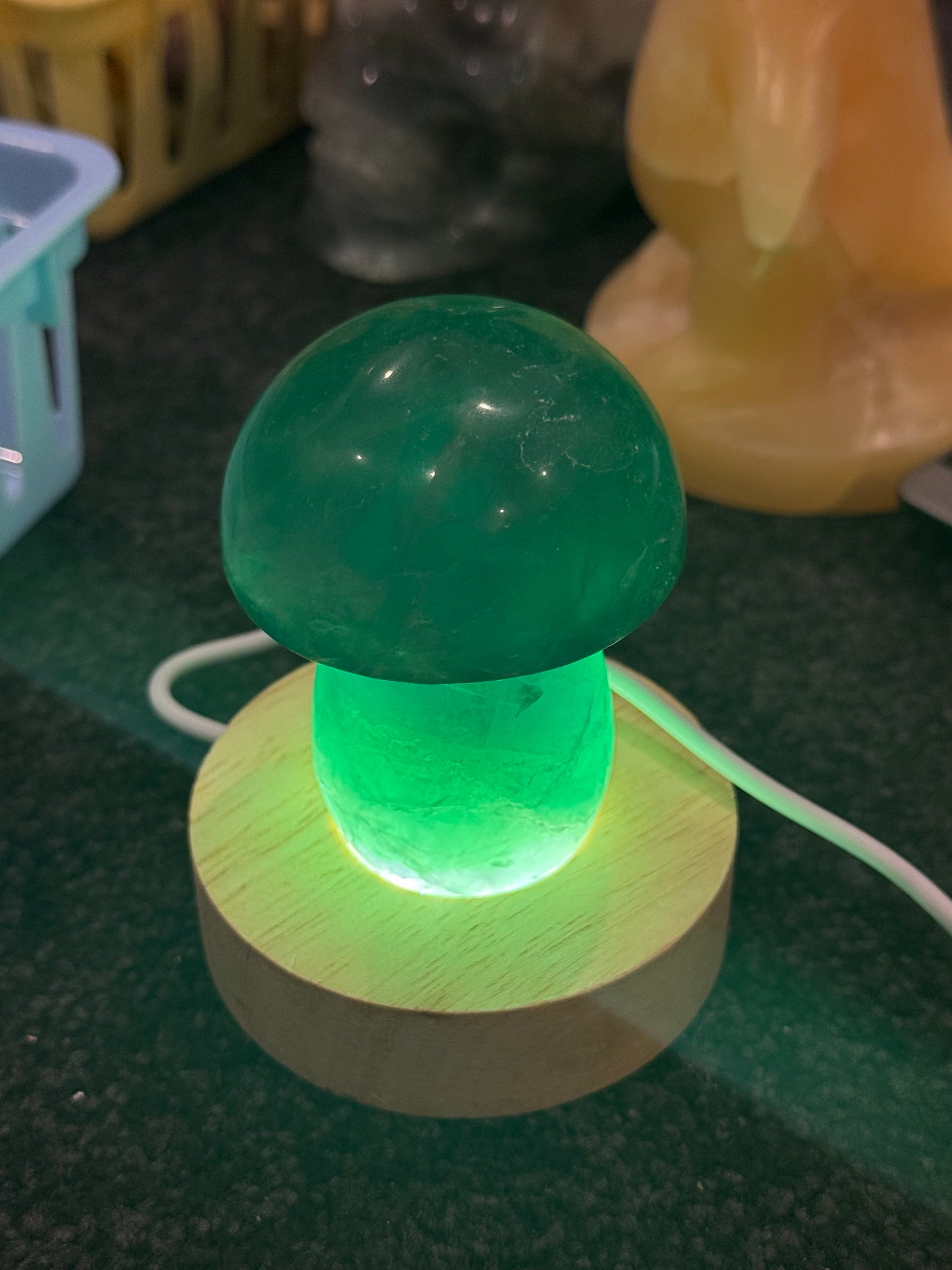 Fluorite Mushroom Lamp