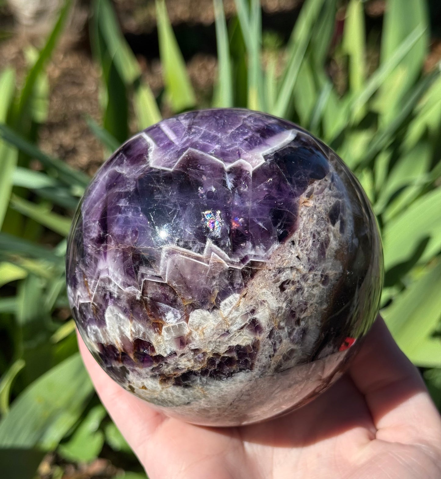 XL Dream/Chevron Amethyst Sphere