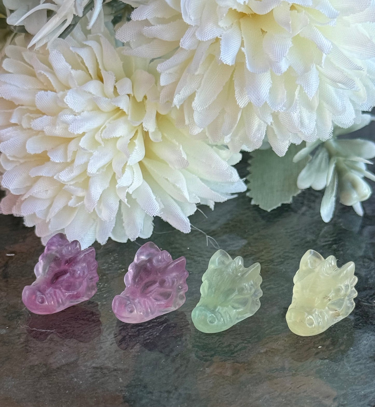 Mini fluorite carvings