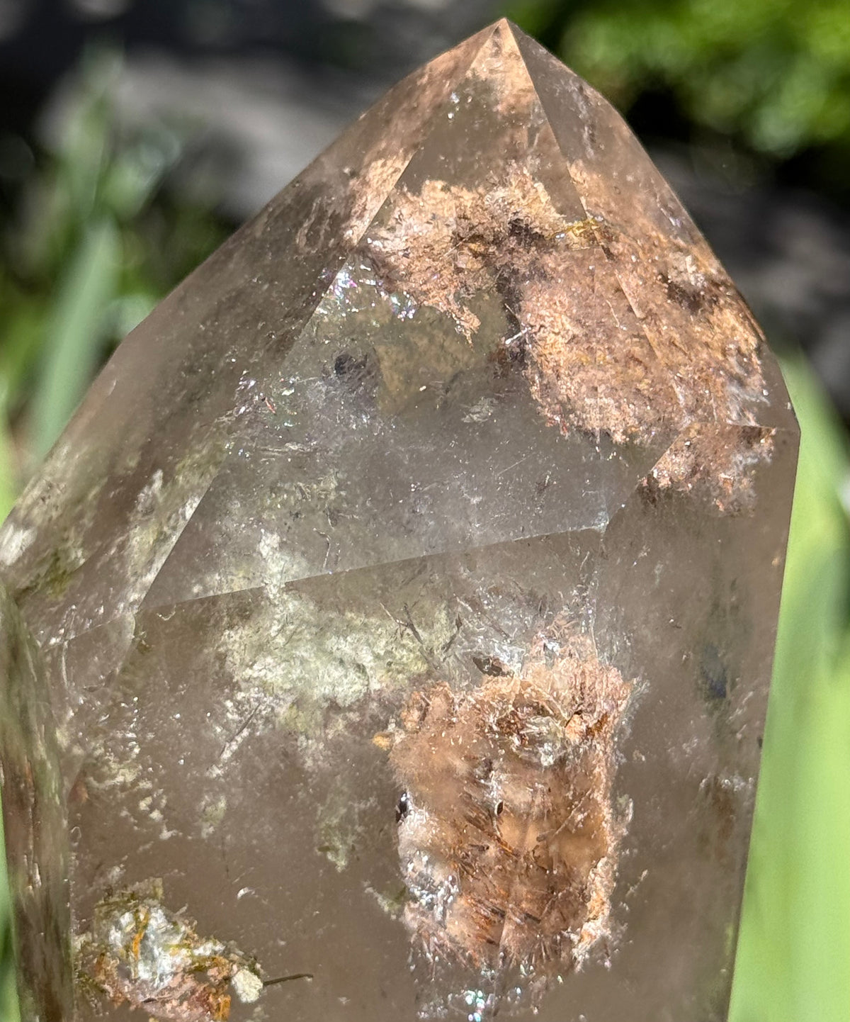 Garden Quartz Towers in custom light base