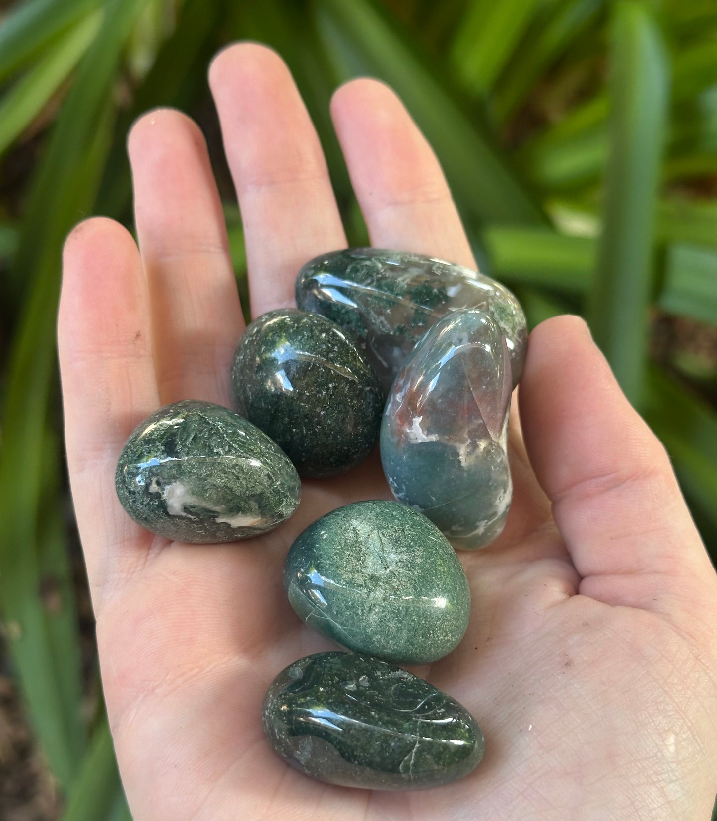 Moss Agate Tumble