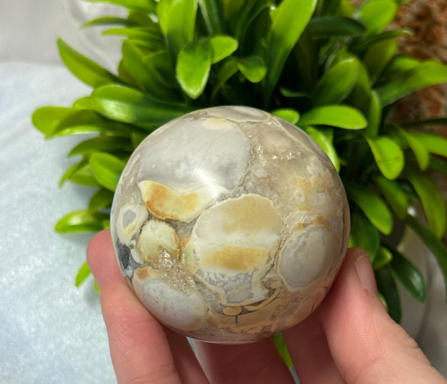 Flower Agate Sphere