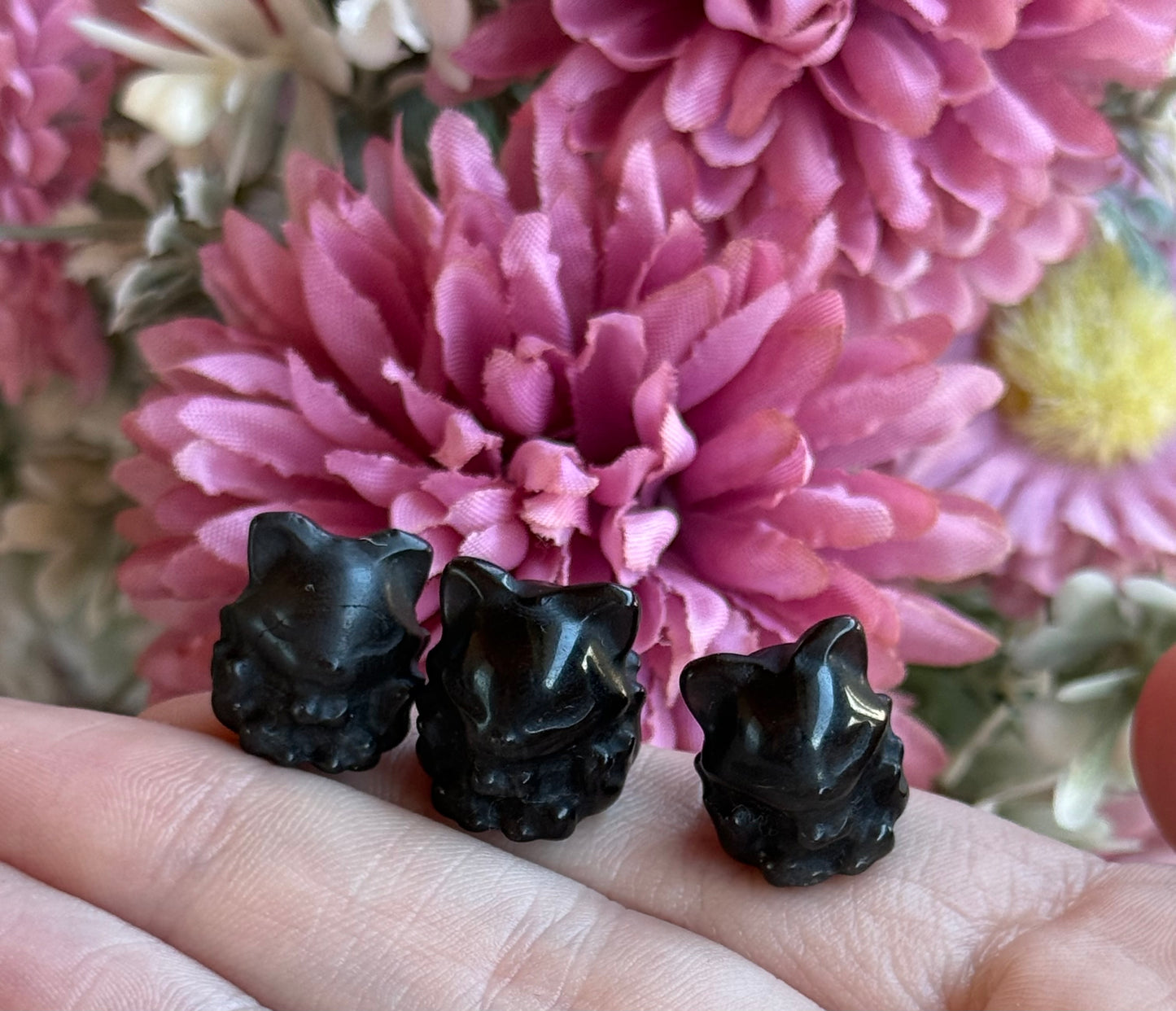 Obsidian mini carvings