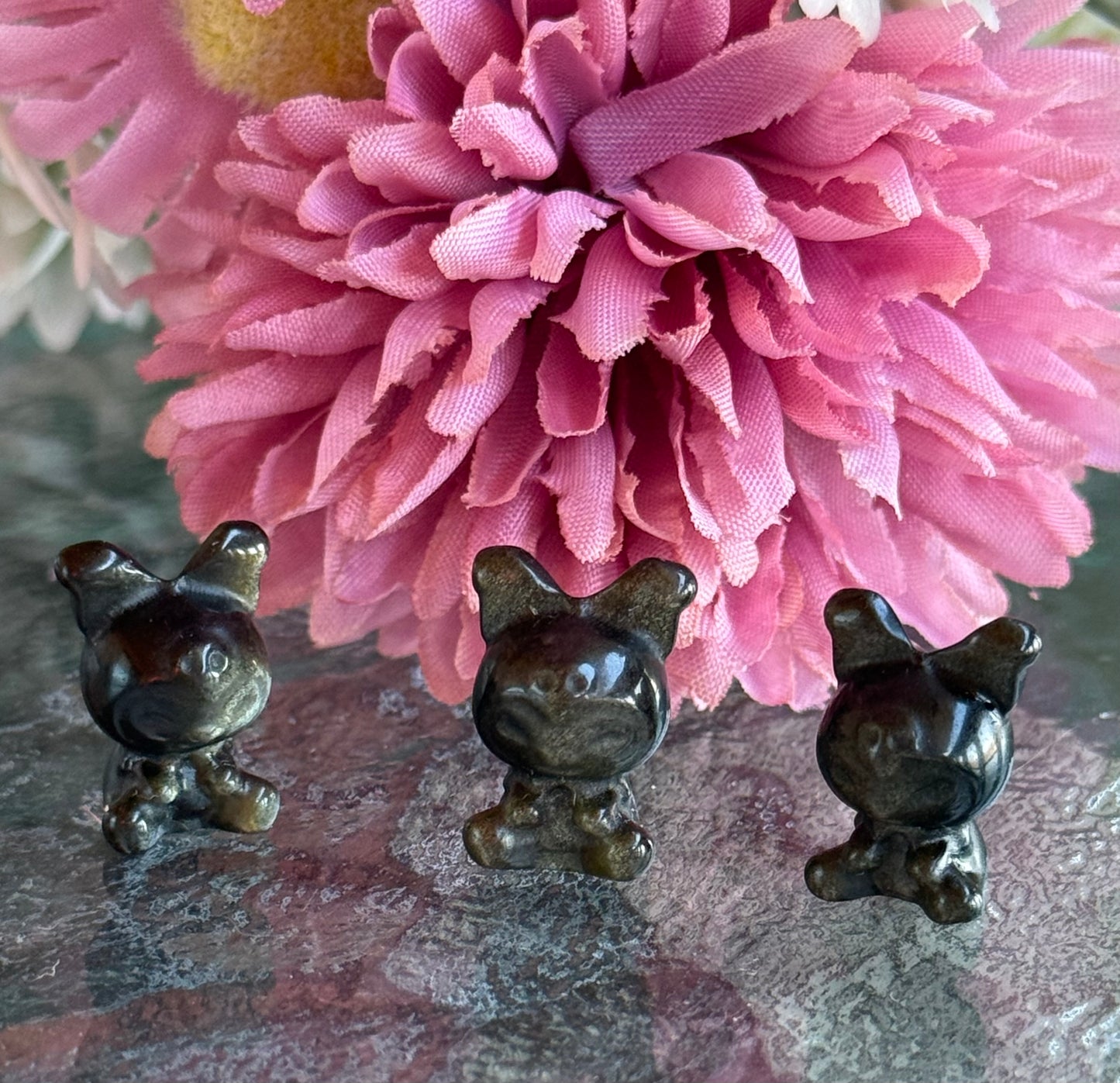 Obsidian mini carvings