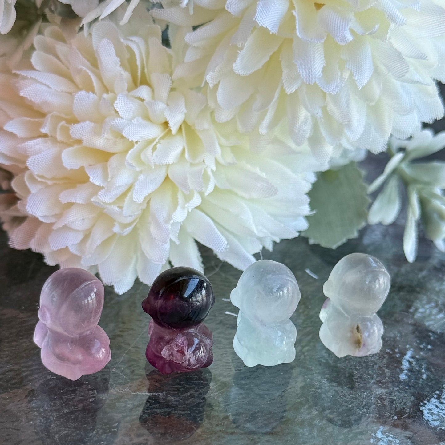 Mini fluorite carvings