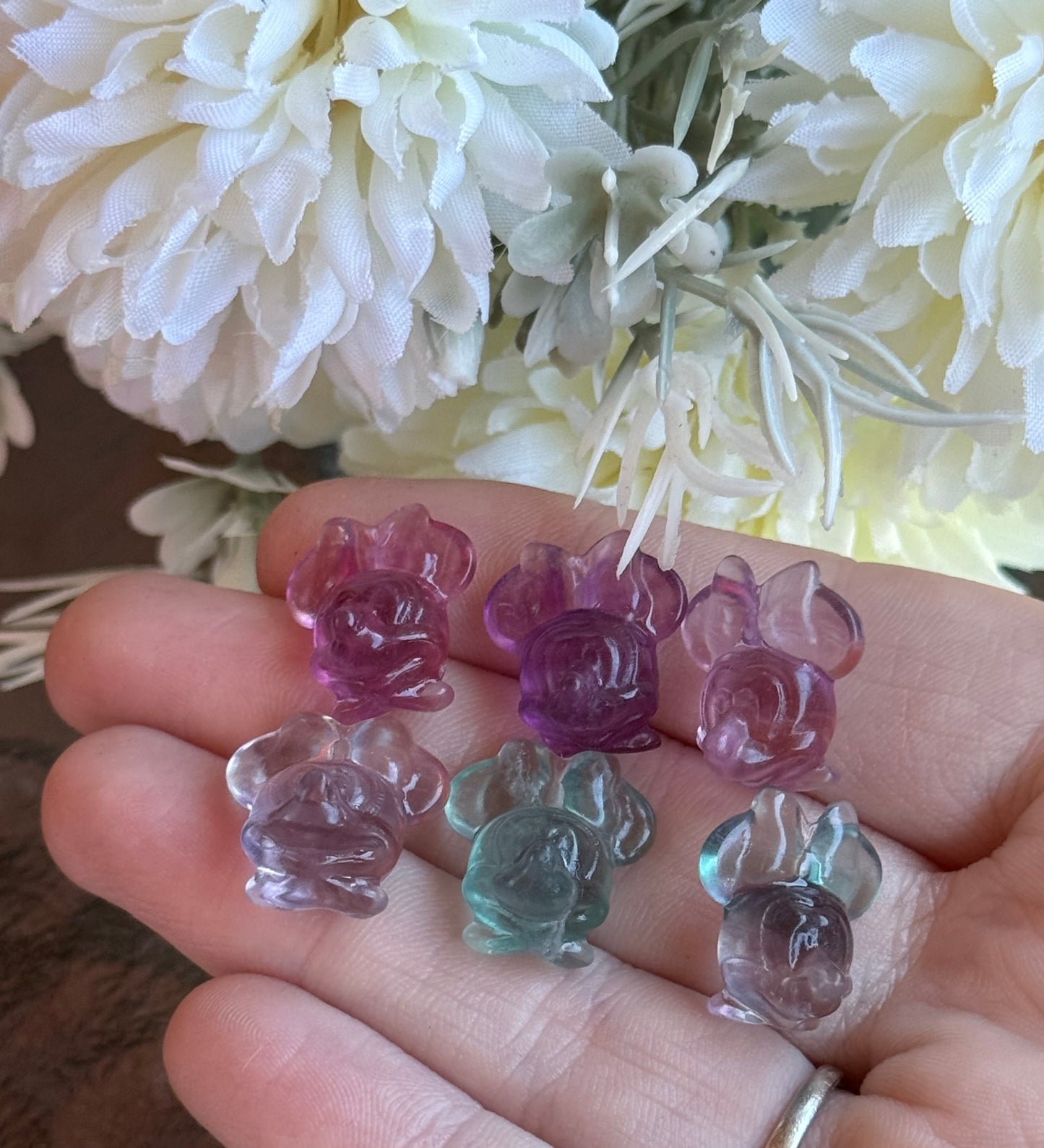 Mini fluorite carvings