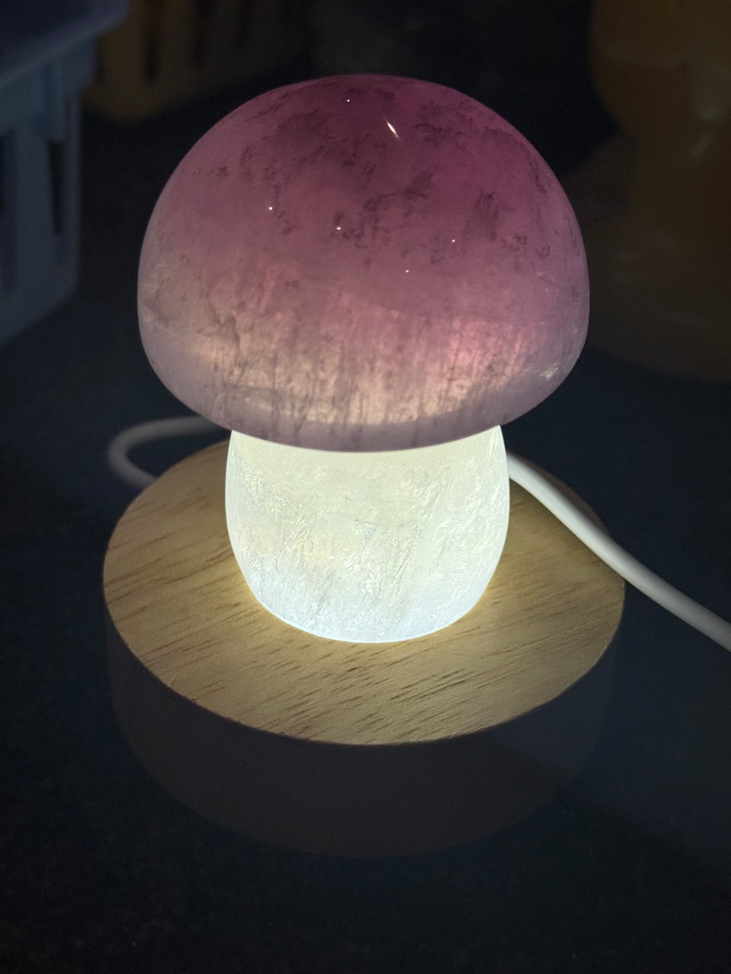 Fluorite Mushroom Lamp