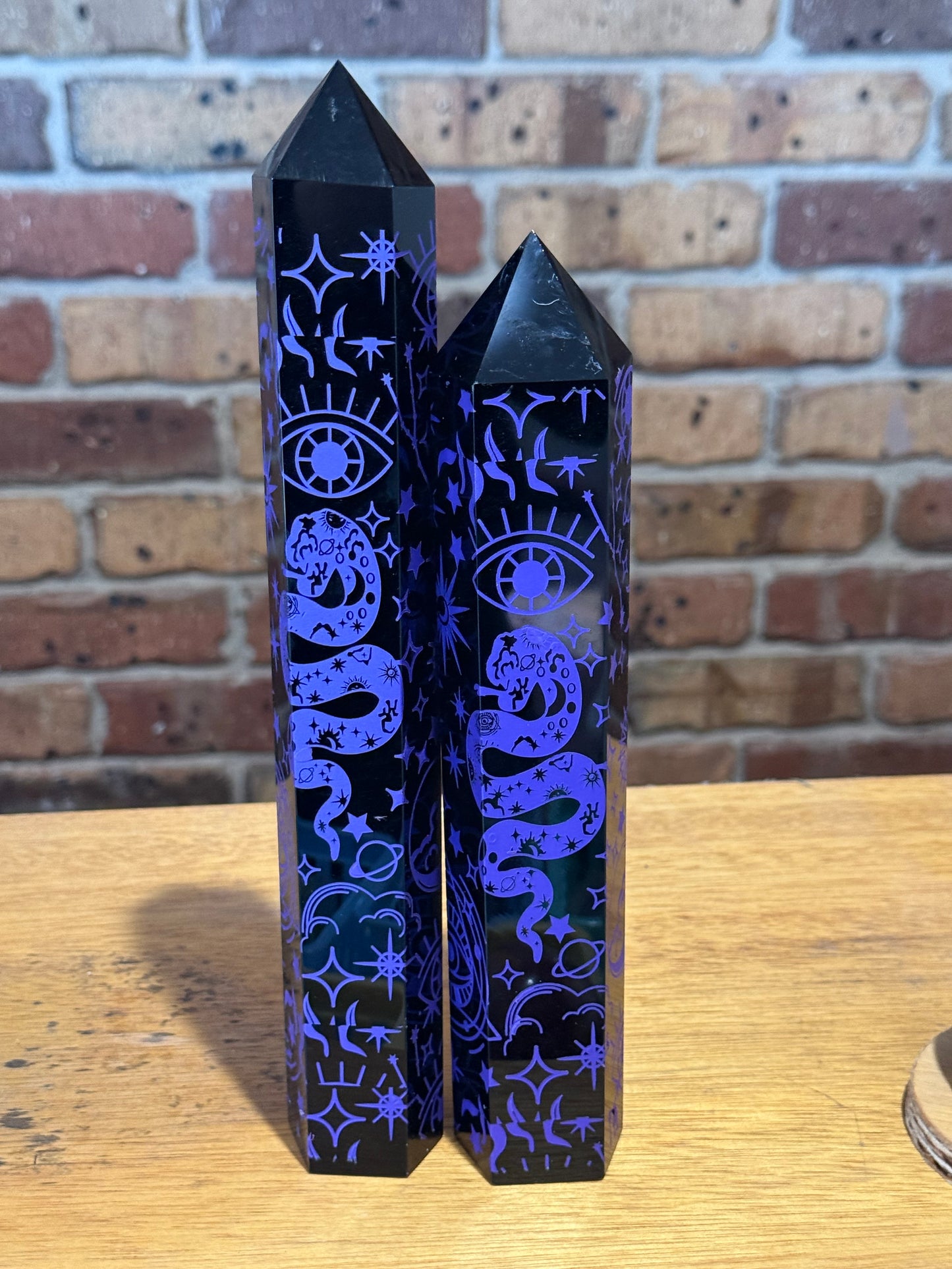 Engraved Obsidian Towers
