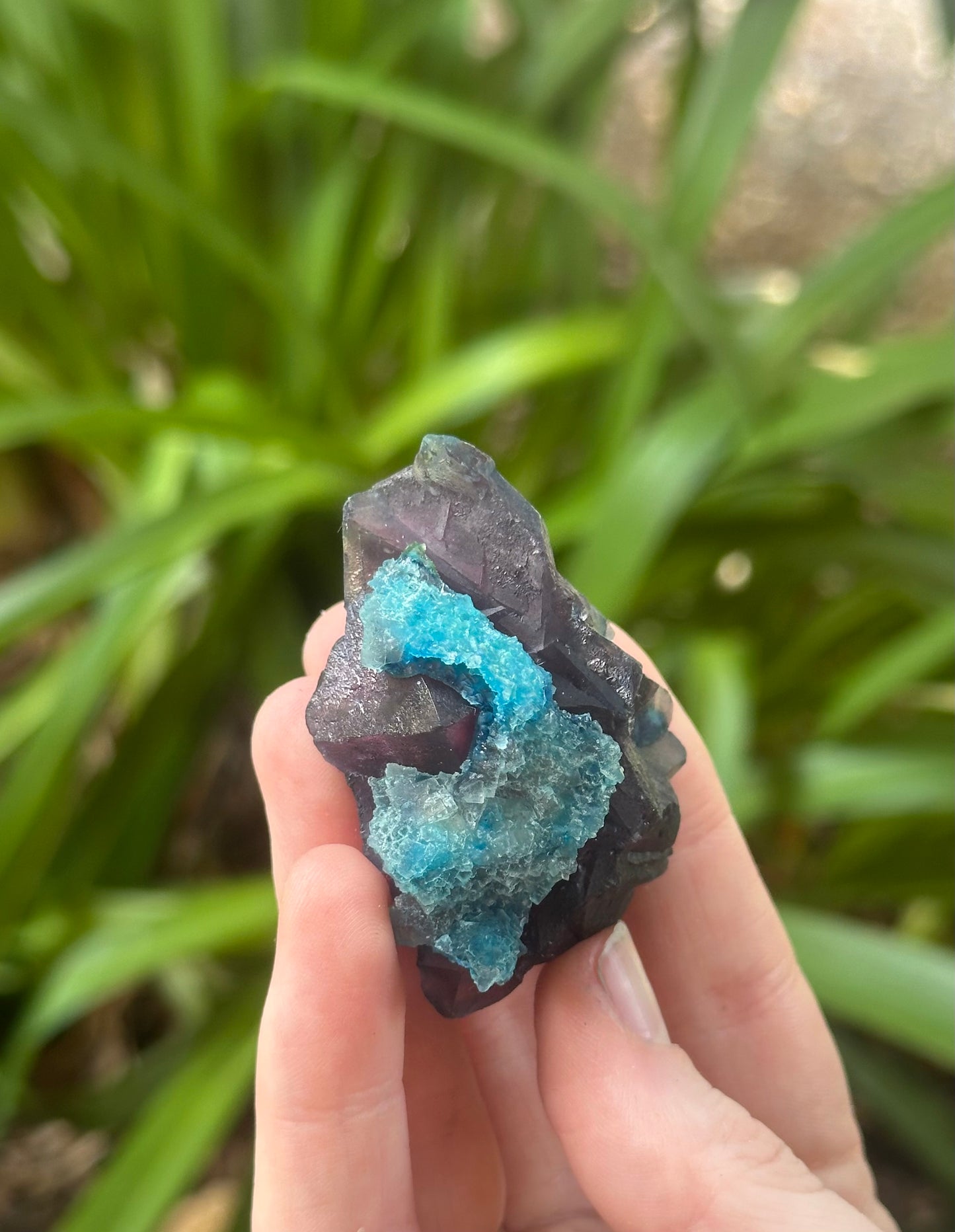 Gibbsite on Fluorite Specimen #2