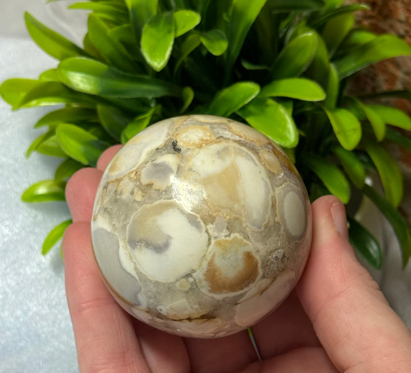 Flower Agate Sphere