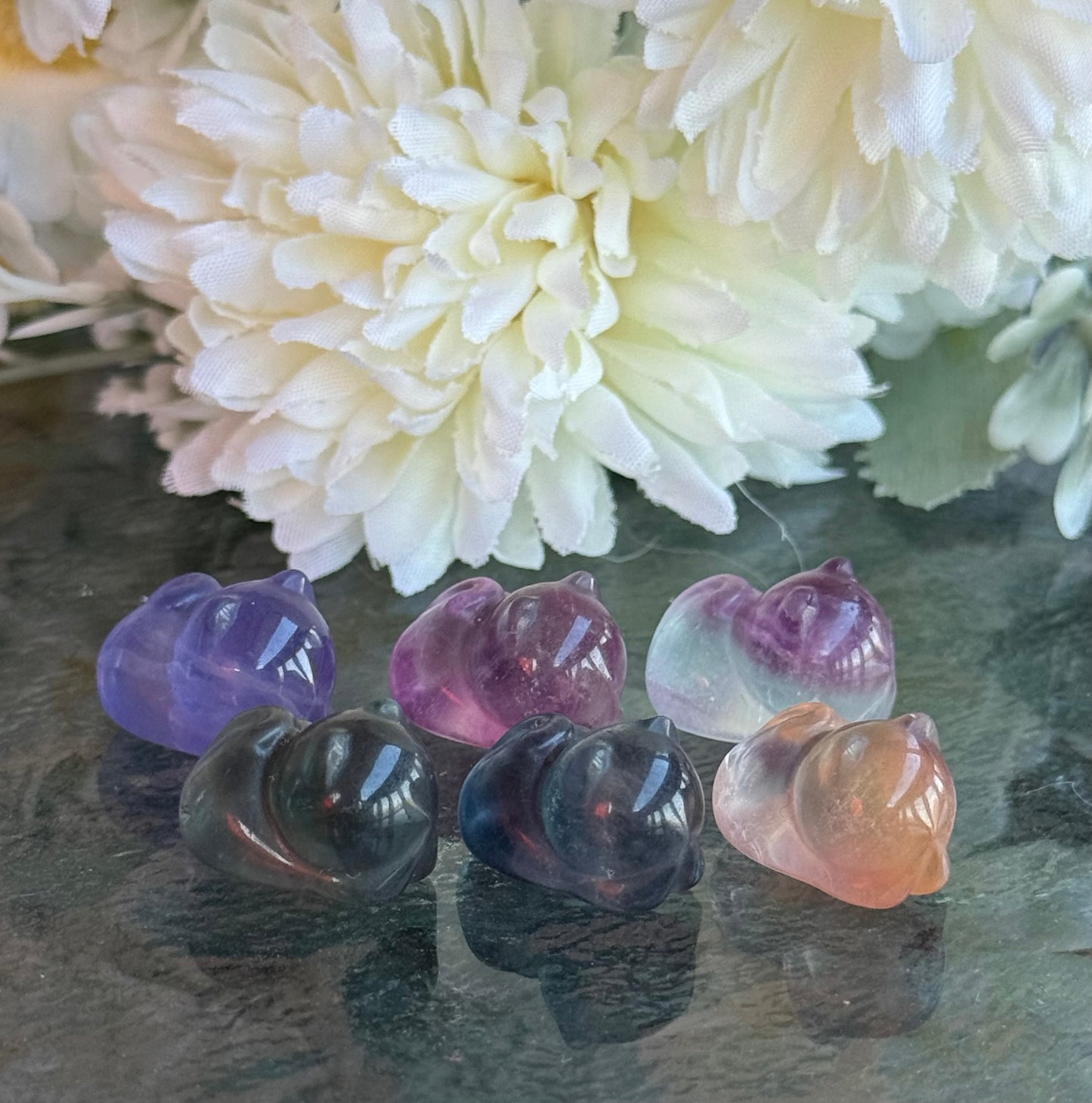 Mini fluorite carvings