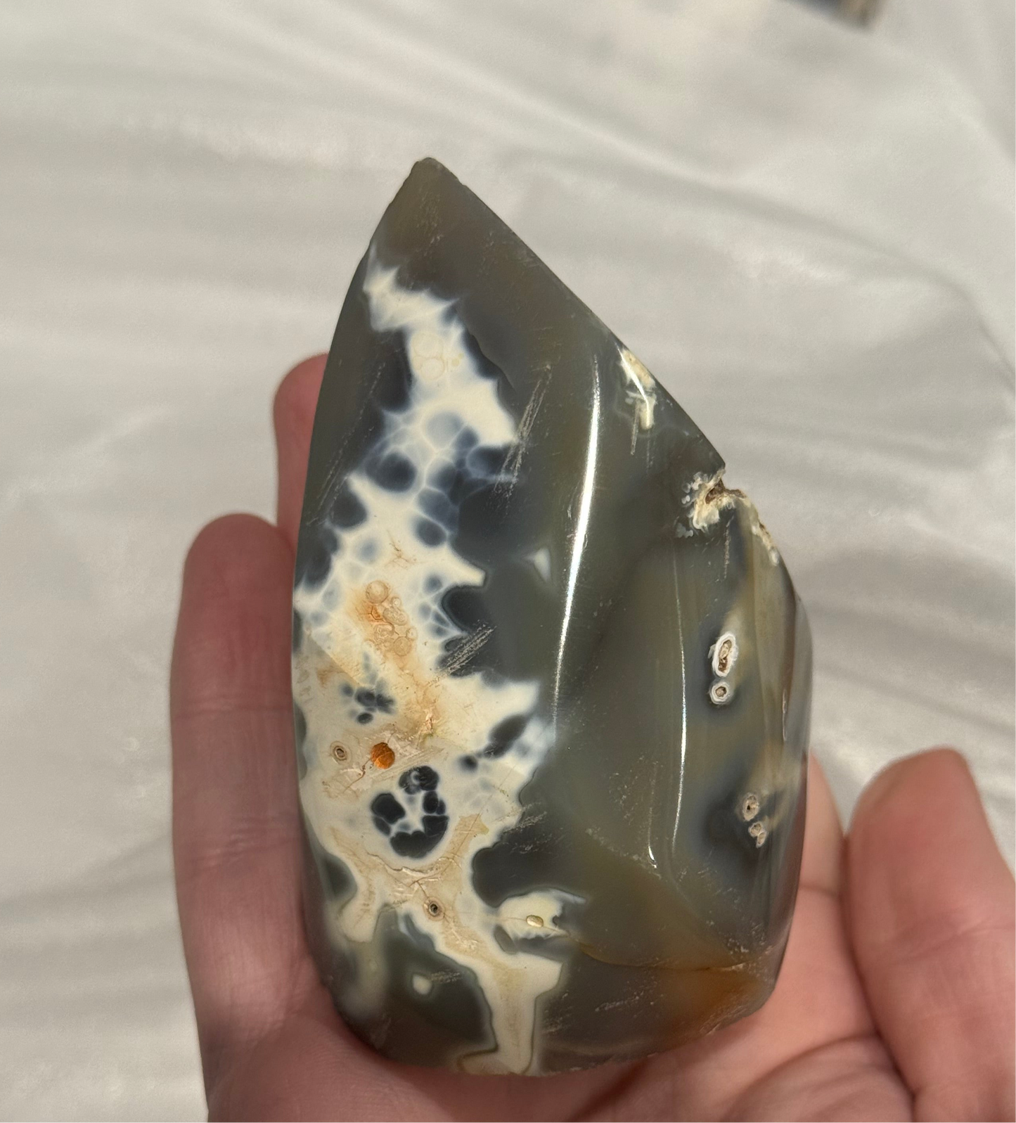 Orca Agate Flames