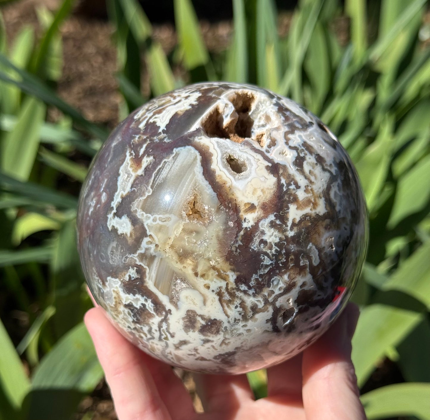 XL Moss Agate Sphere