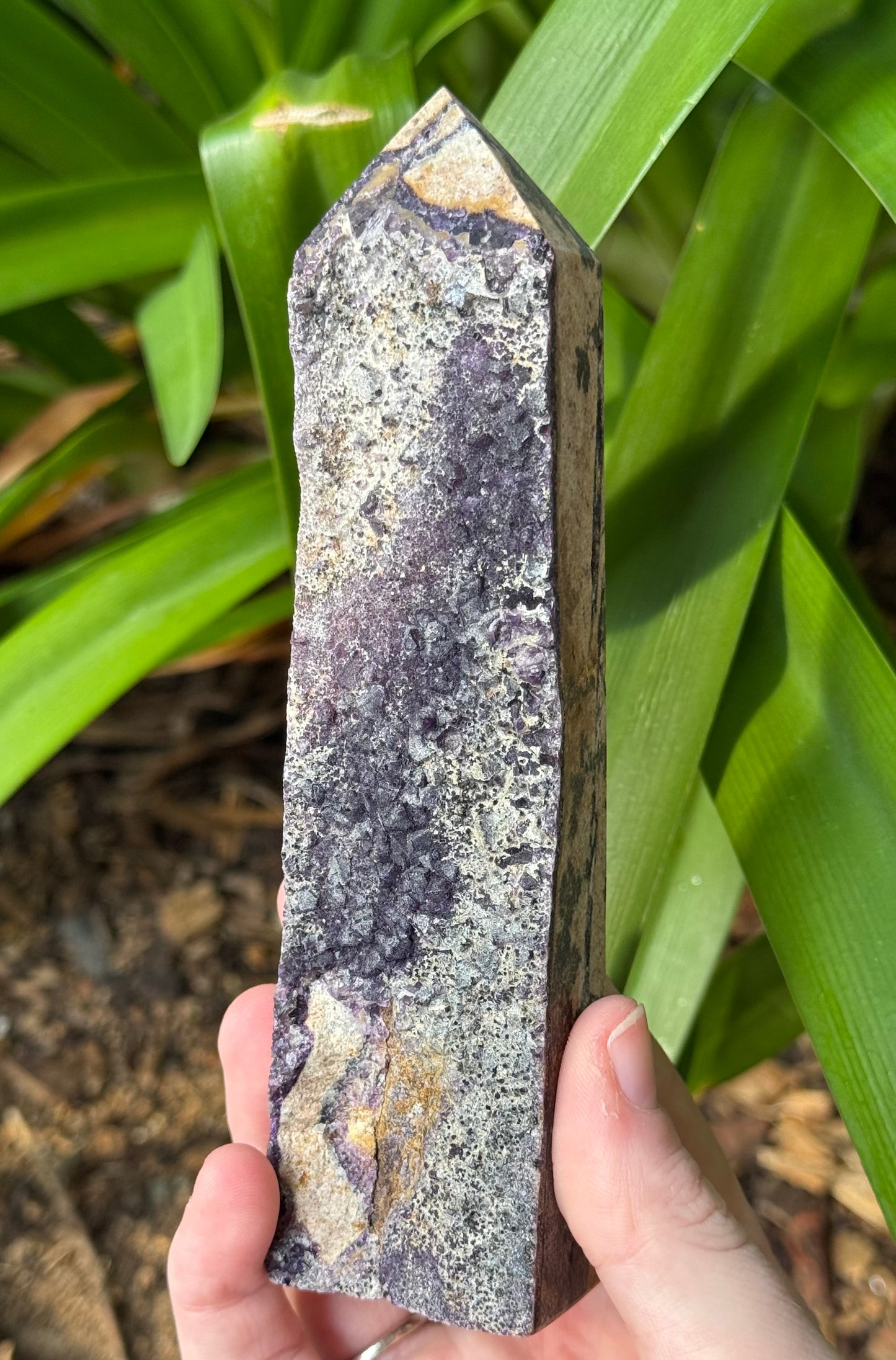 Raw Fluorite on Matrix Towers