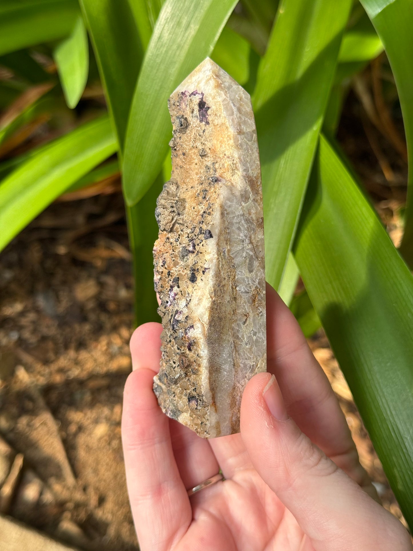 Raw Fluorite on Matrix Towers