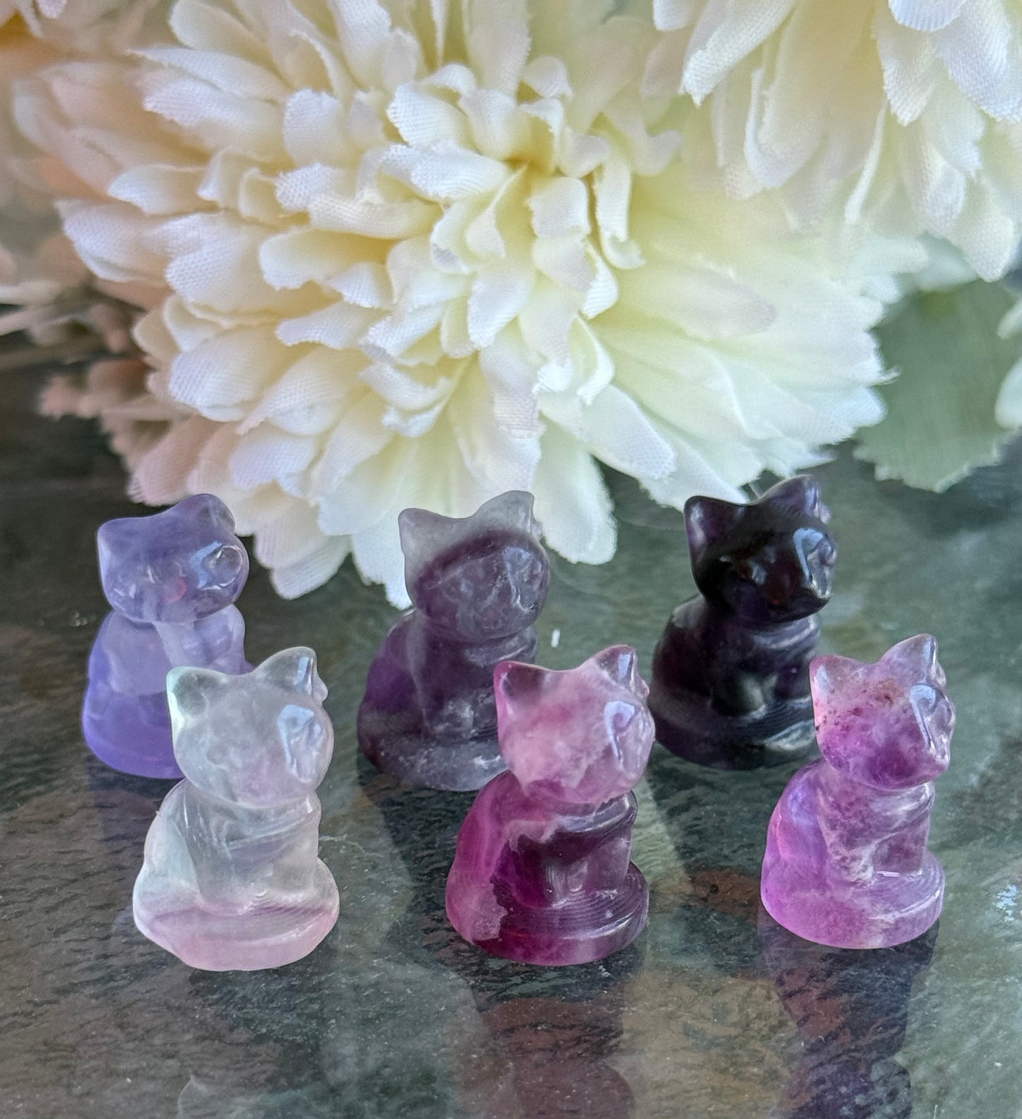 Mini fluorite carvings