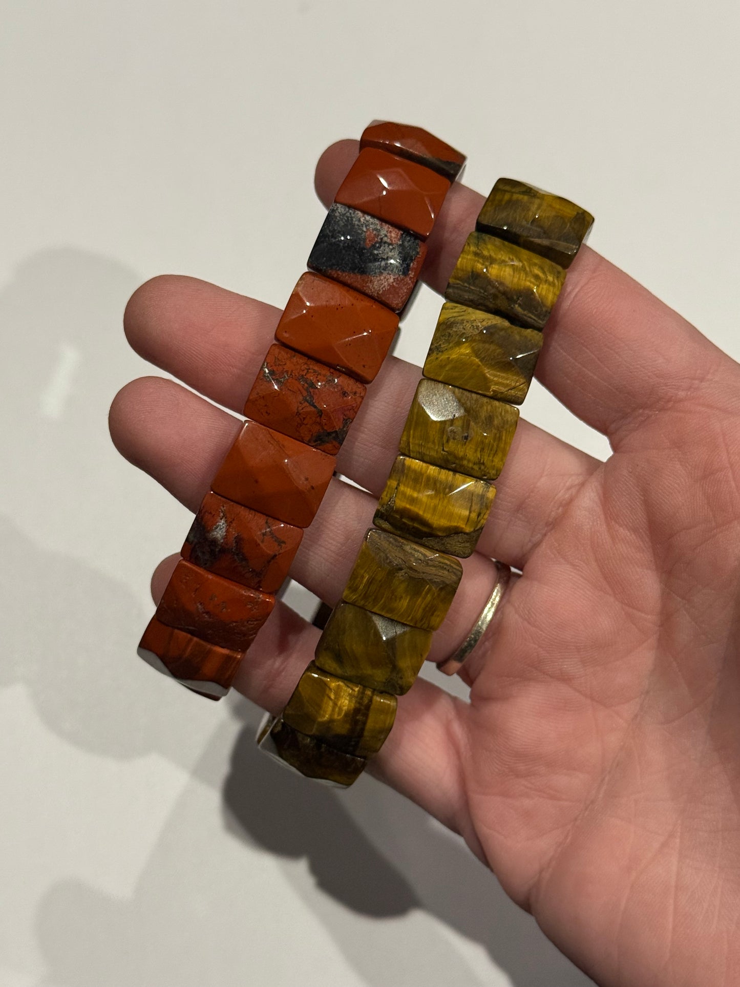 Faceted Rectangle Bracelets