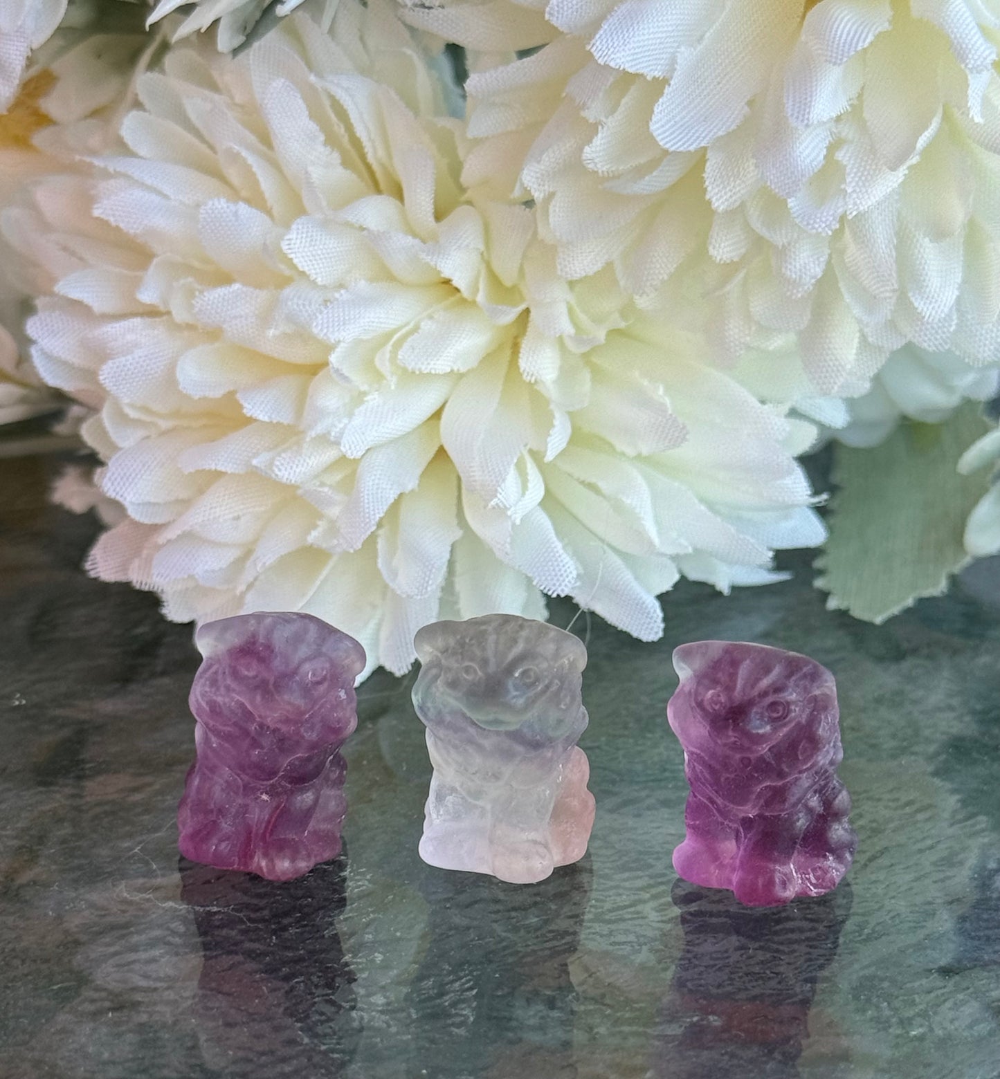 Mini fluorite carvings