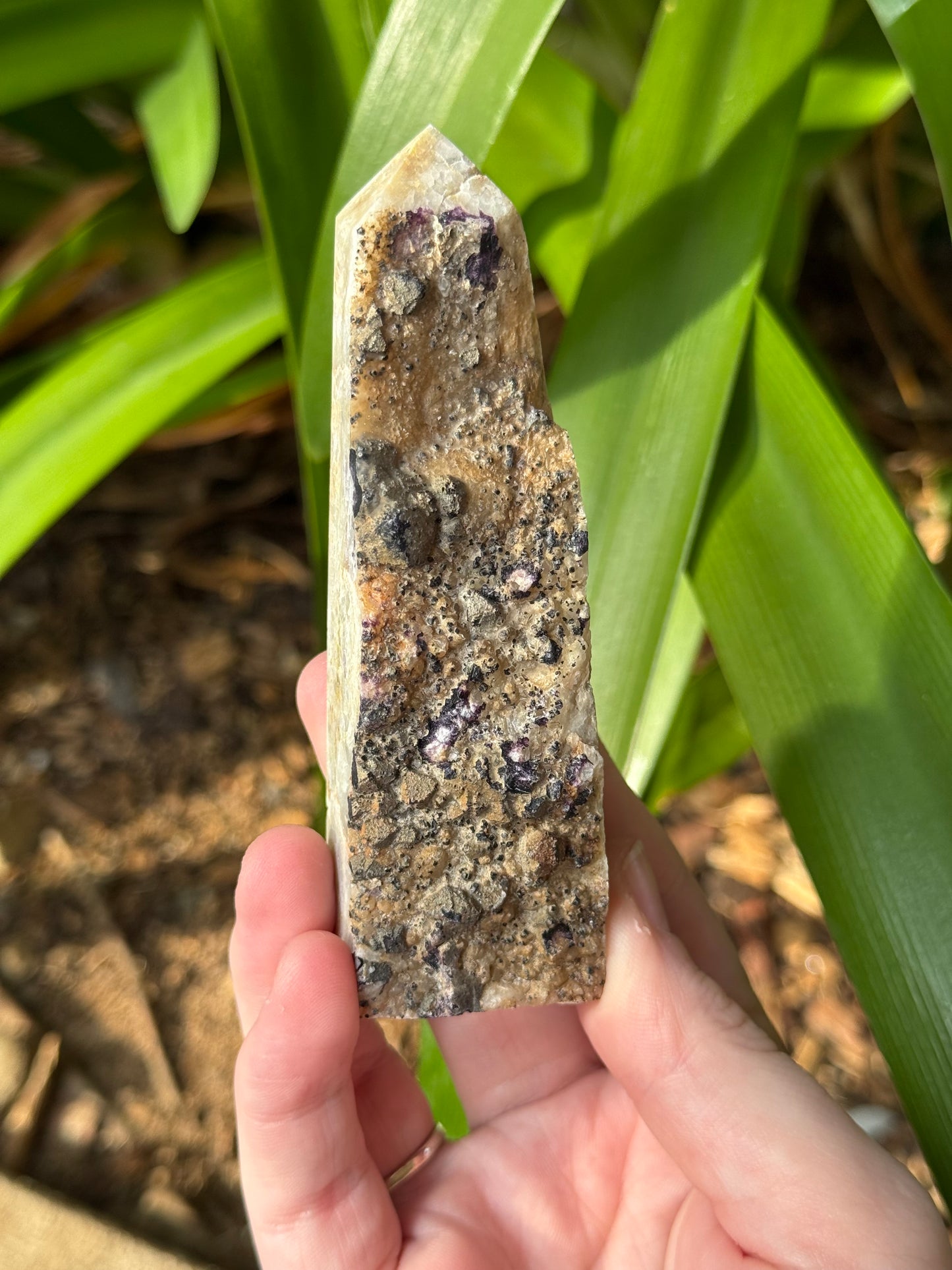 Raw Fluorite on Matrix Towers