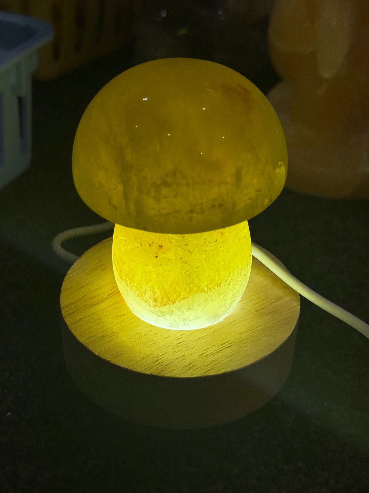 Fluorite Mushroom Lamp