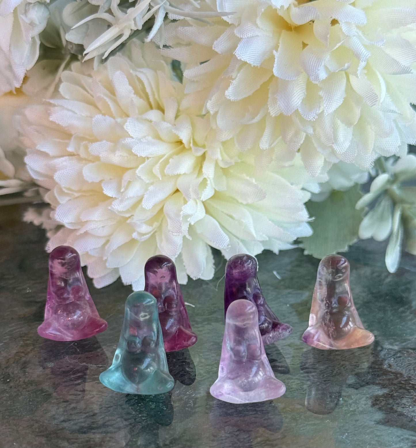 Mini fluorite carvings