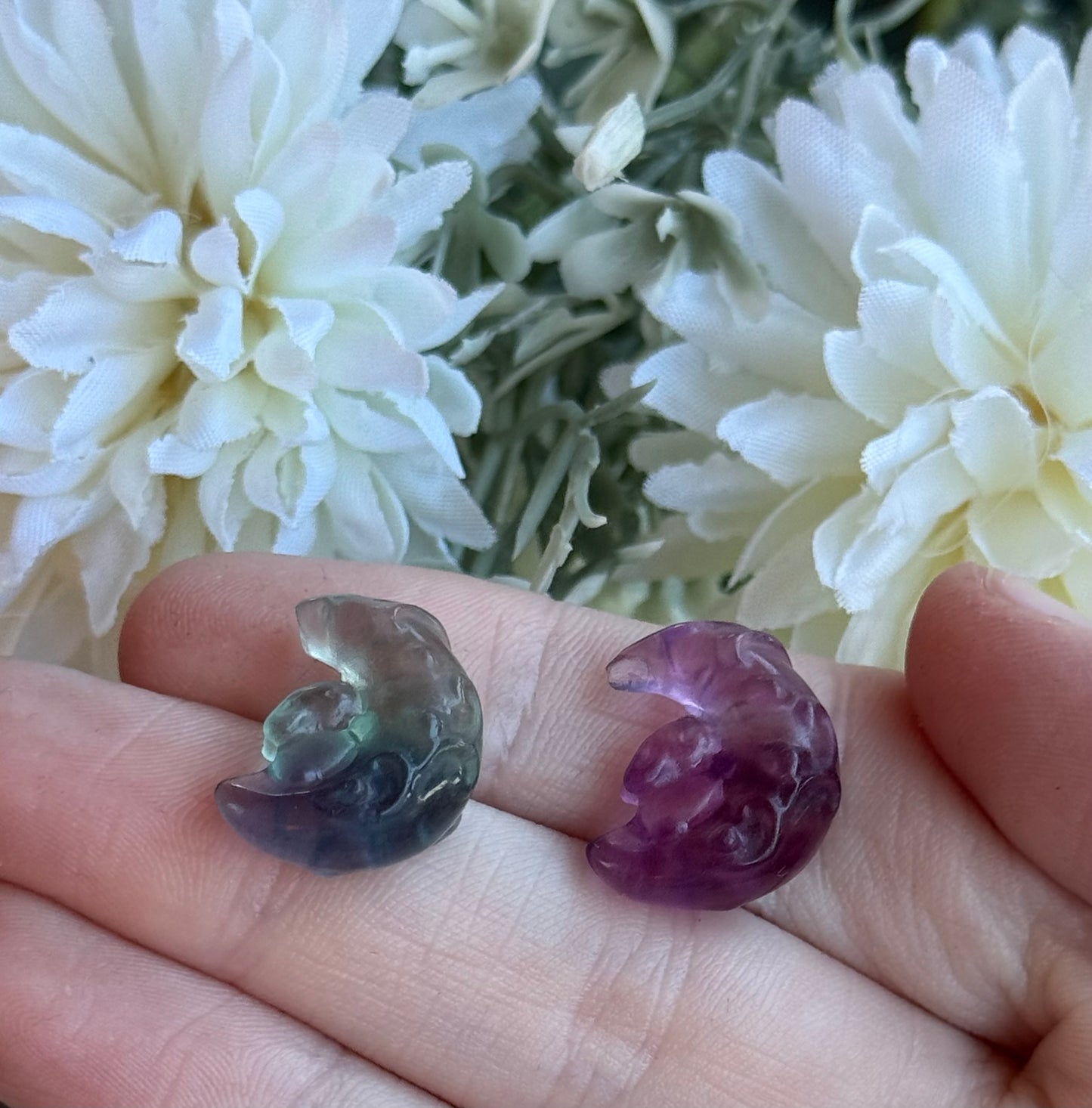 Mini fluorite carvings