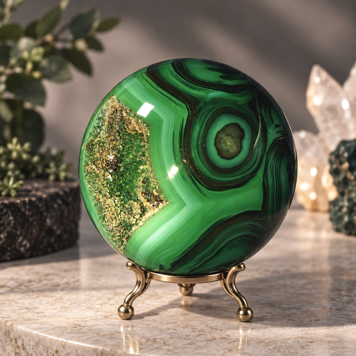 Volcano Agate Sphere