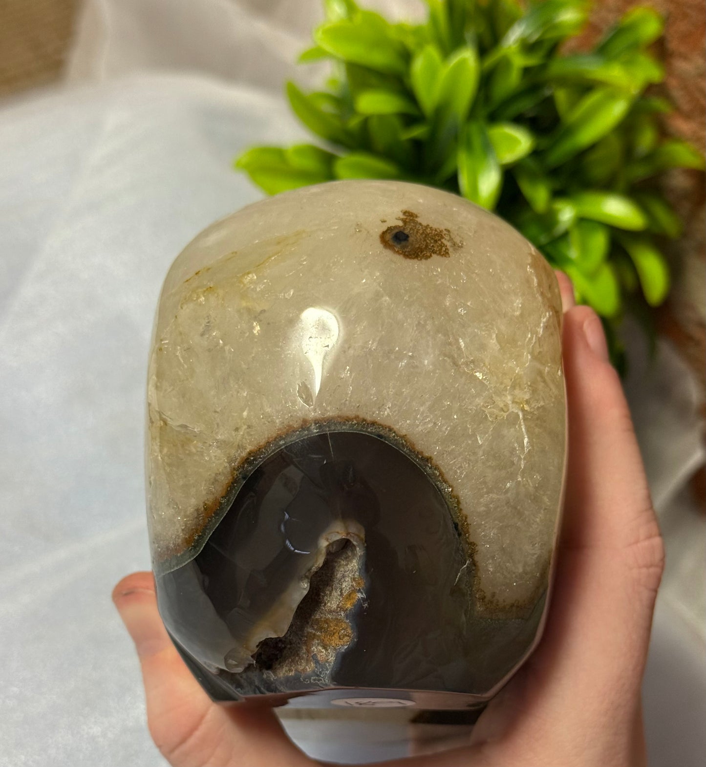 Quartz with Agate Skull