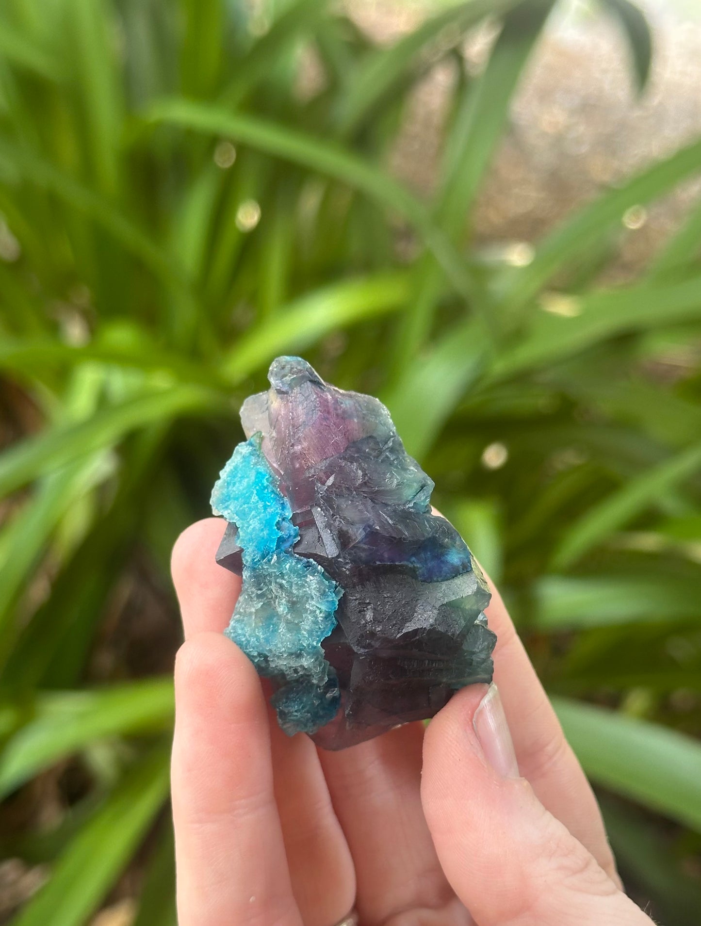 Gibbsite on Fluorite Specimen #2