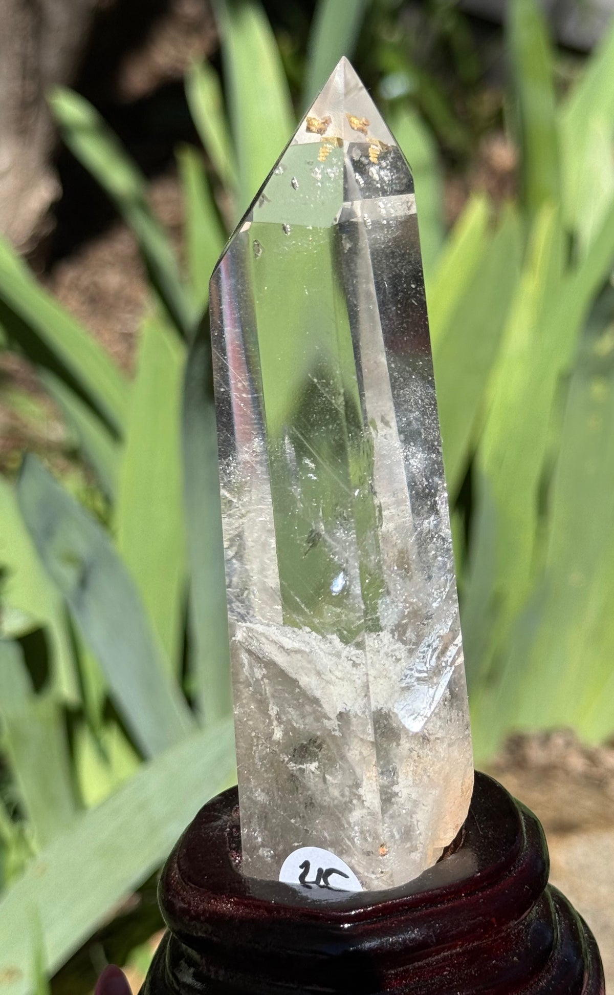 Garden Quartz Towers in custom light base