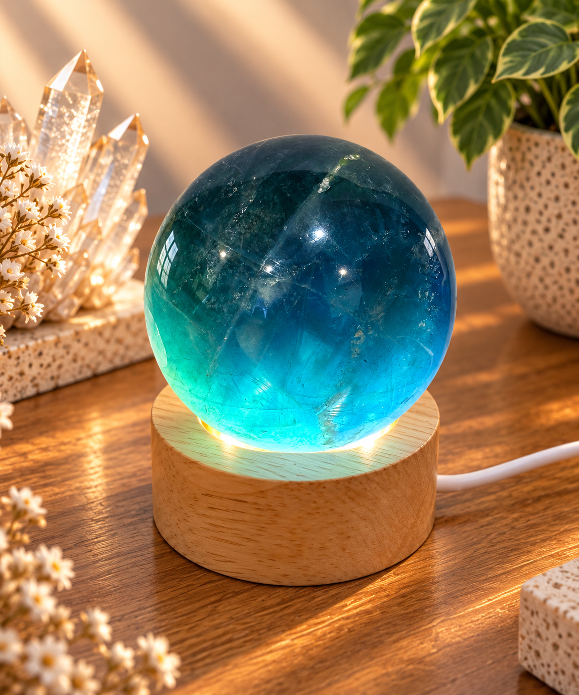Blue Fluorite Spheres