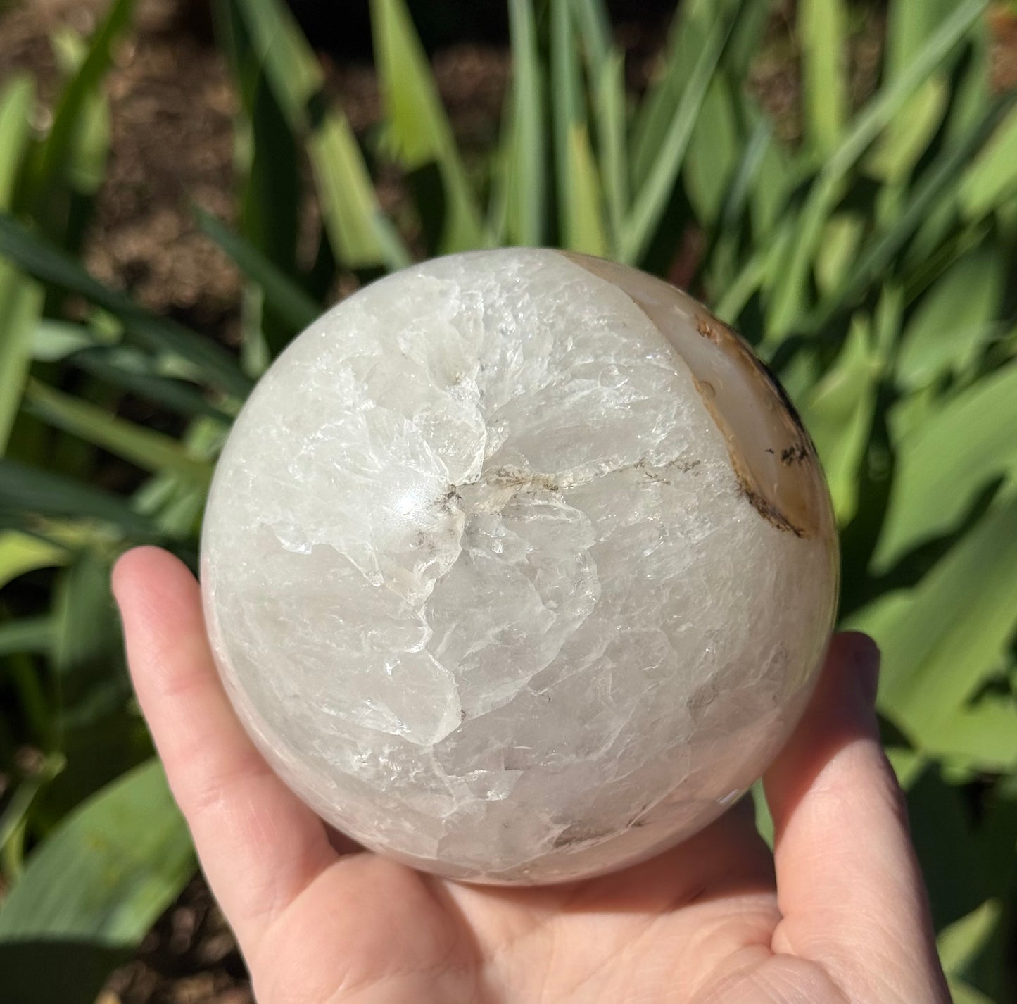 Quartz with Agate Sphere