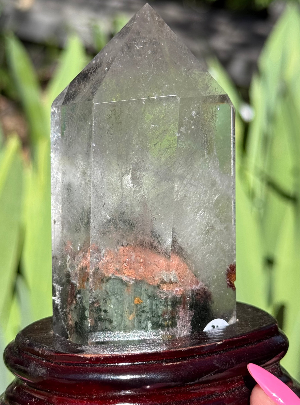 Garden Quartz Towers in custom light base