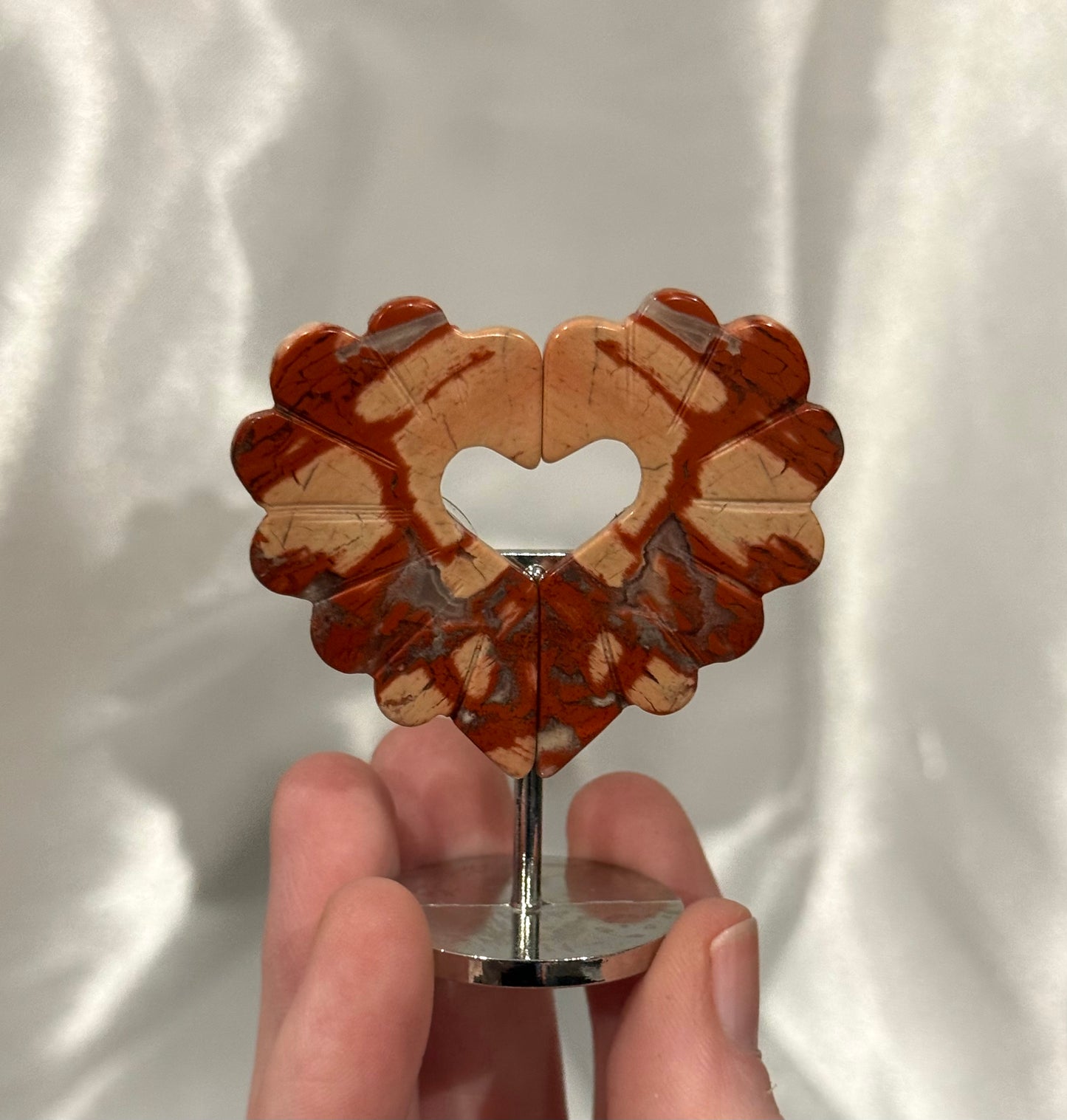 6.5cm Heart Wings on Stand