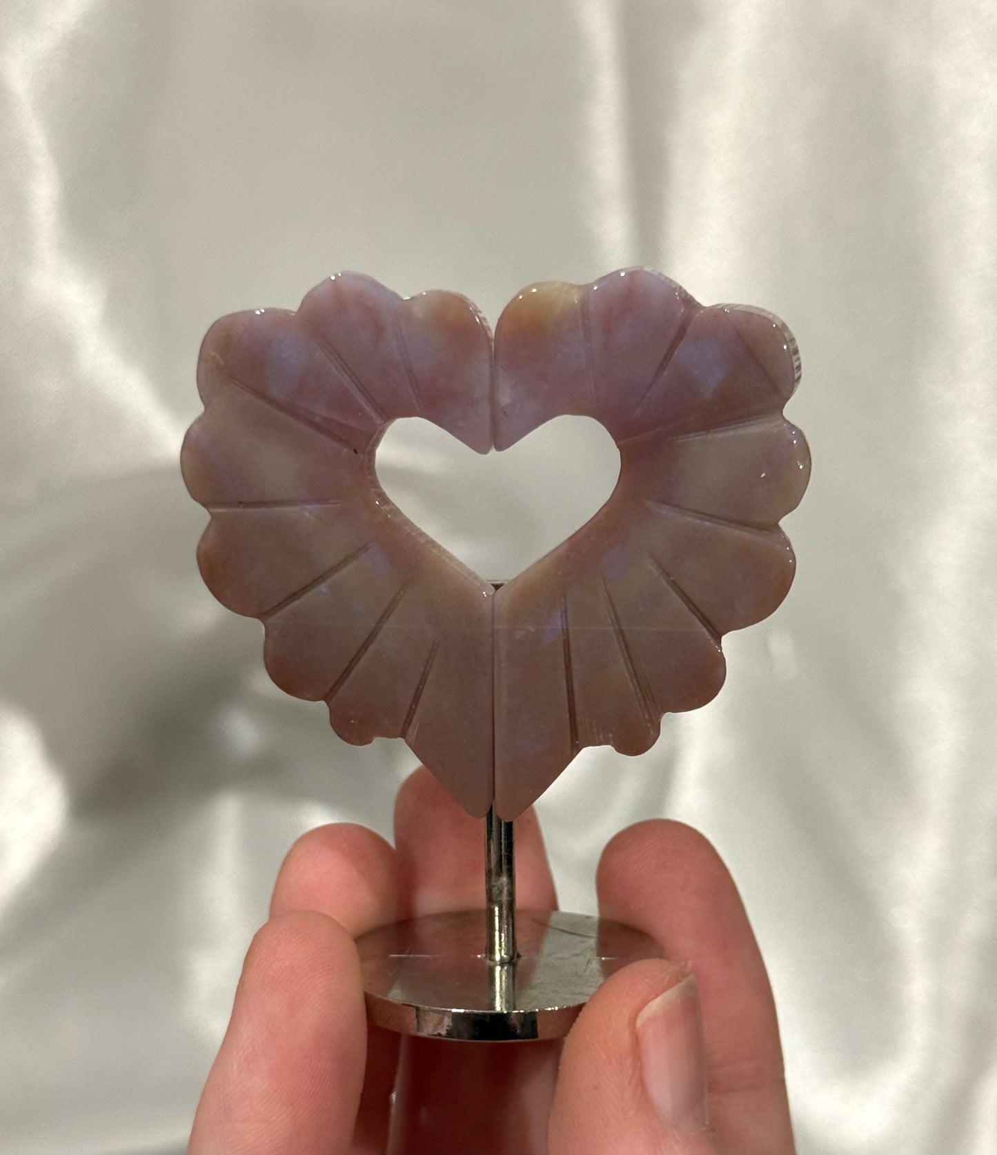6.5cm Heart Wings on Stand