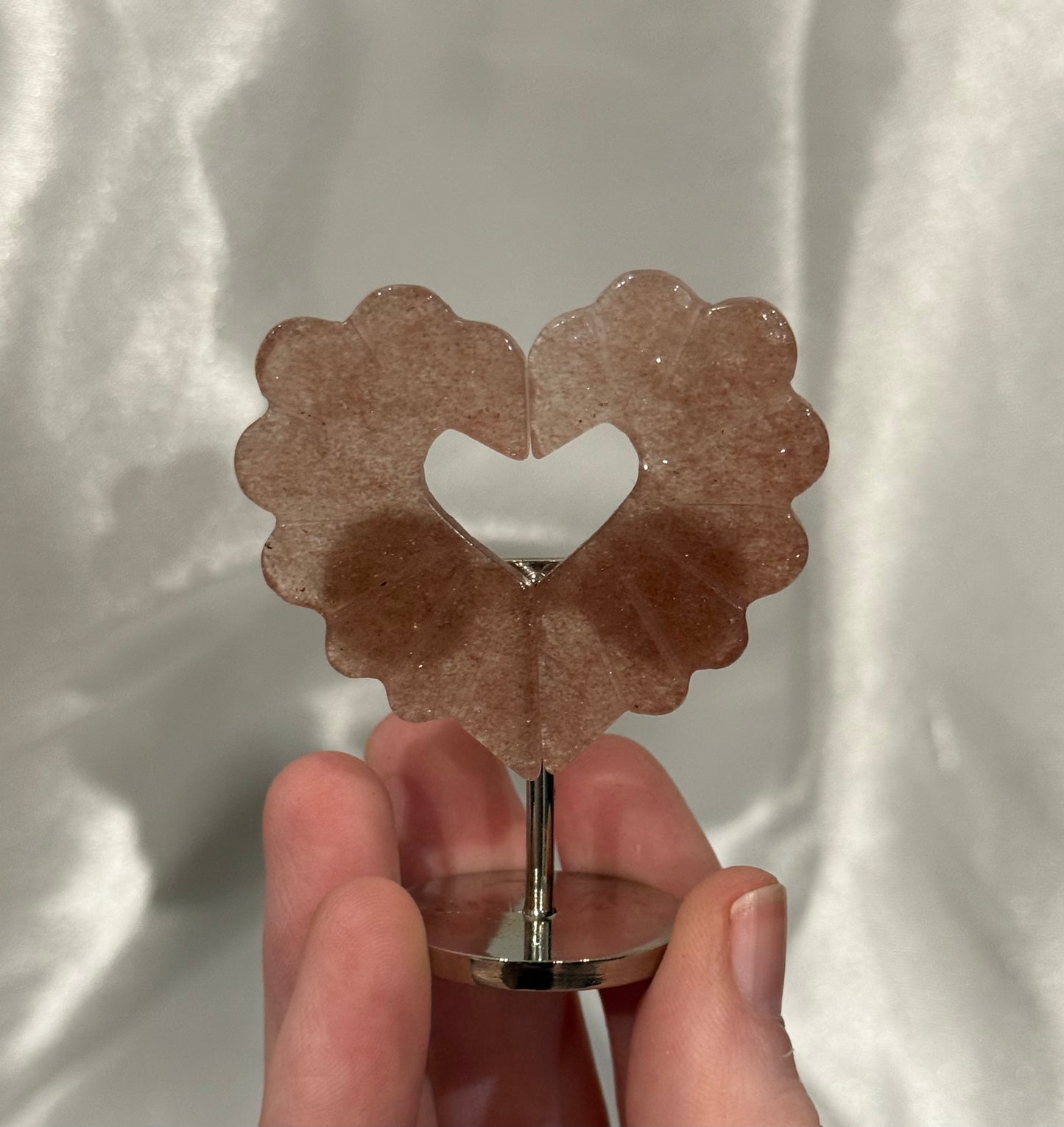 6.5cm Heart Wings on Stand