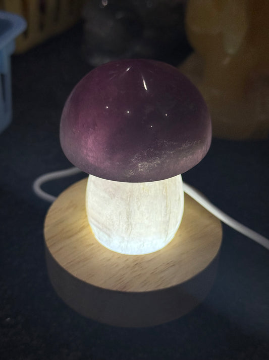 Fluorite Mushroom Lamp