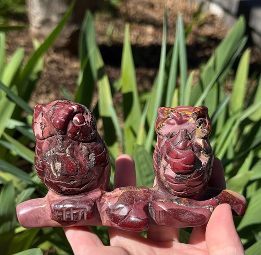 Mookaite Owls Carving