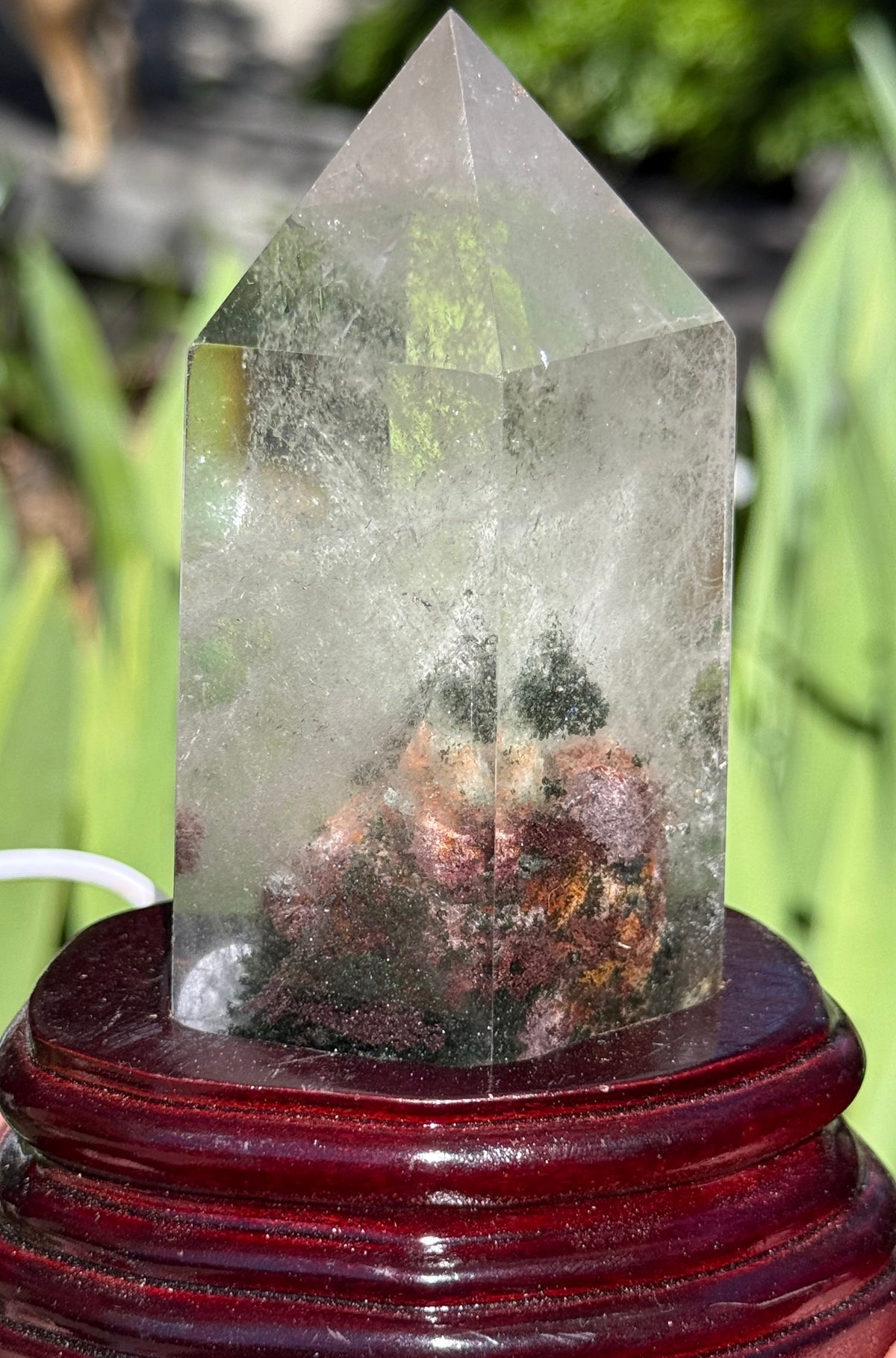 Garden Quartz Towers in custom light base