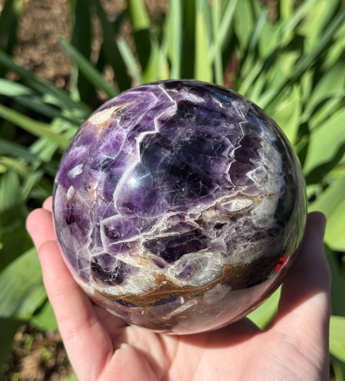 XL Dream/Chevron Amethyst Sphere