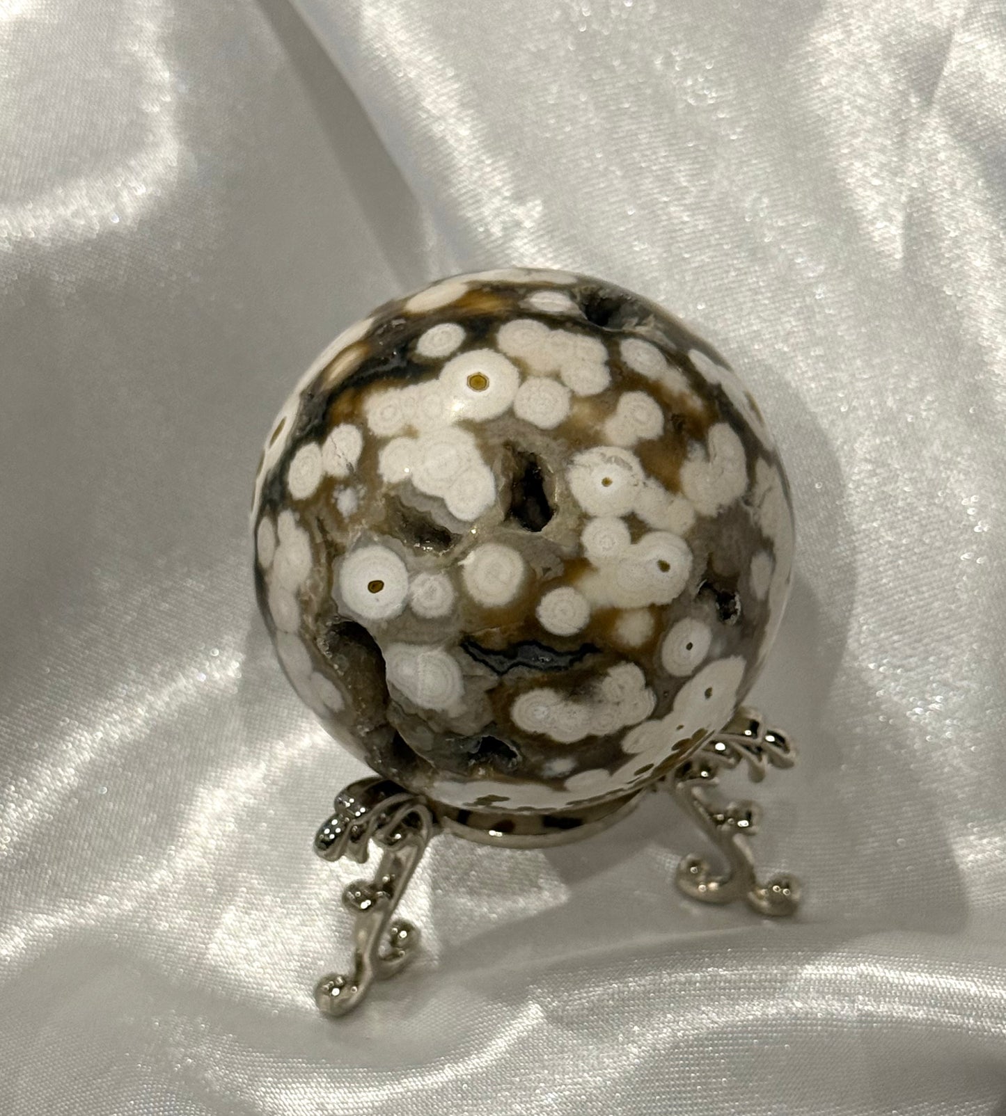 Orbital Ocean Jasper Sphere