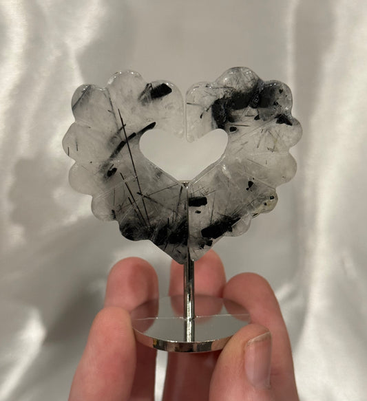 6.5cm Heart Wings on Stand