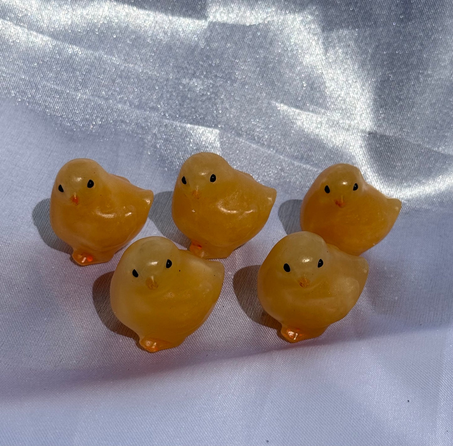 Orange calcite chick