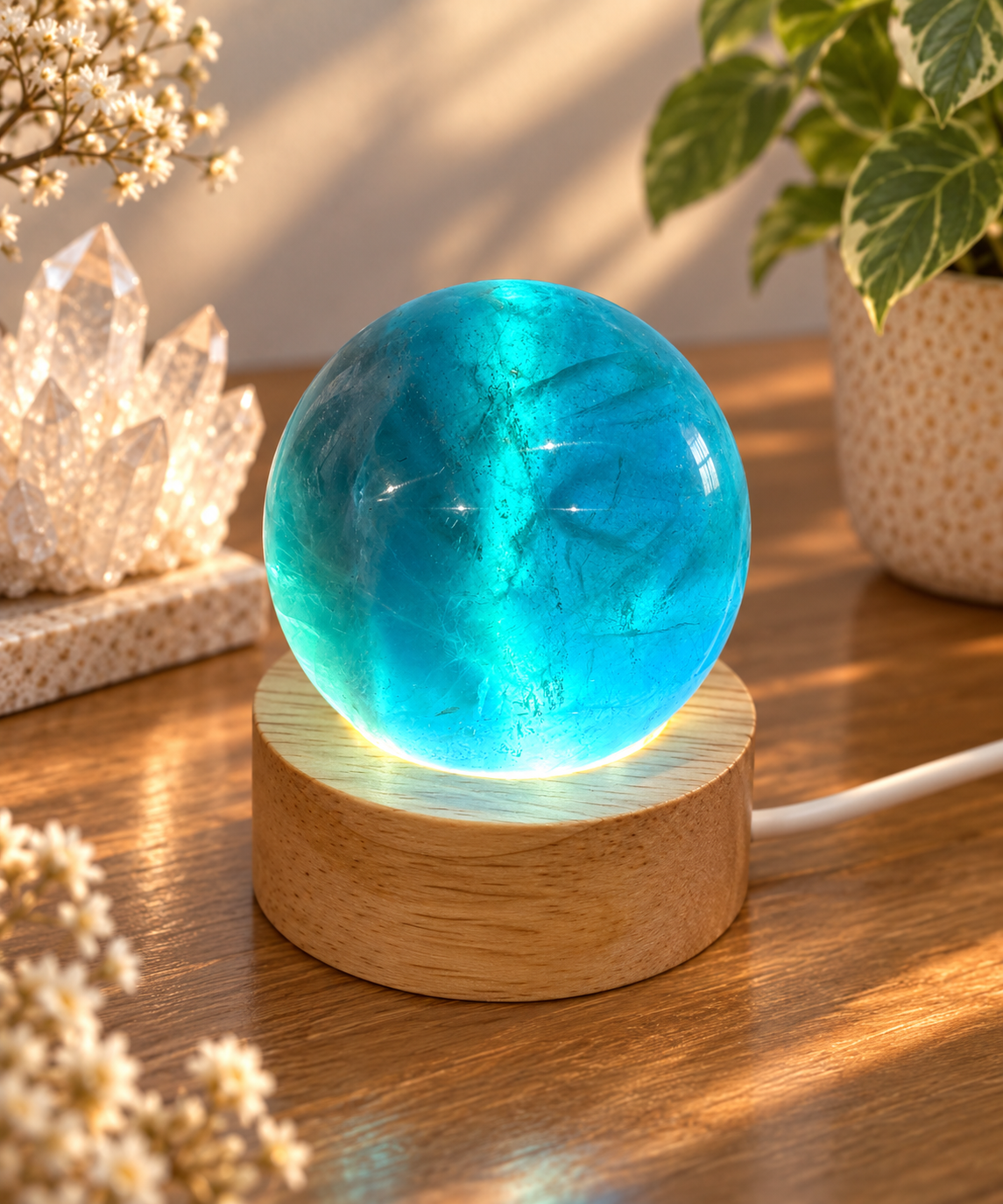 Blue Fluorite Spheres