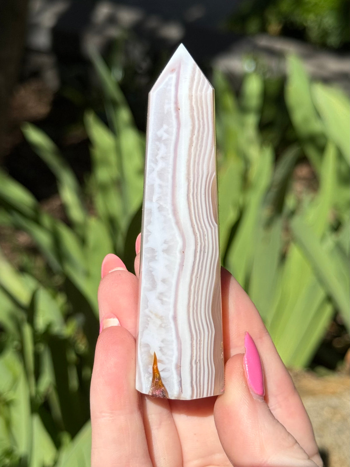 Pink Jelly Agate Points