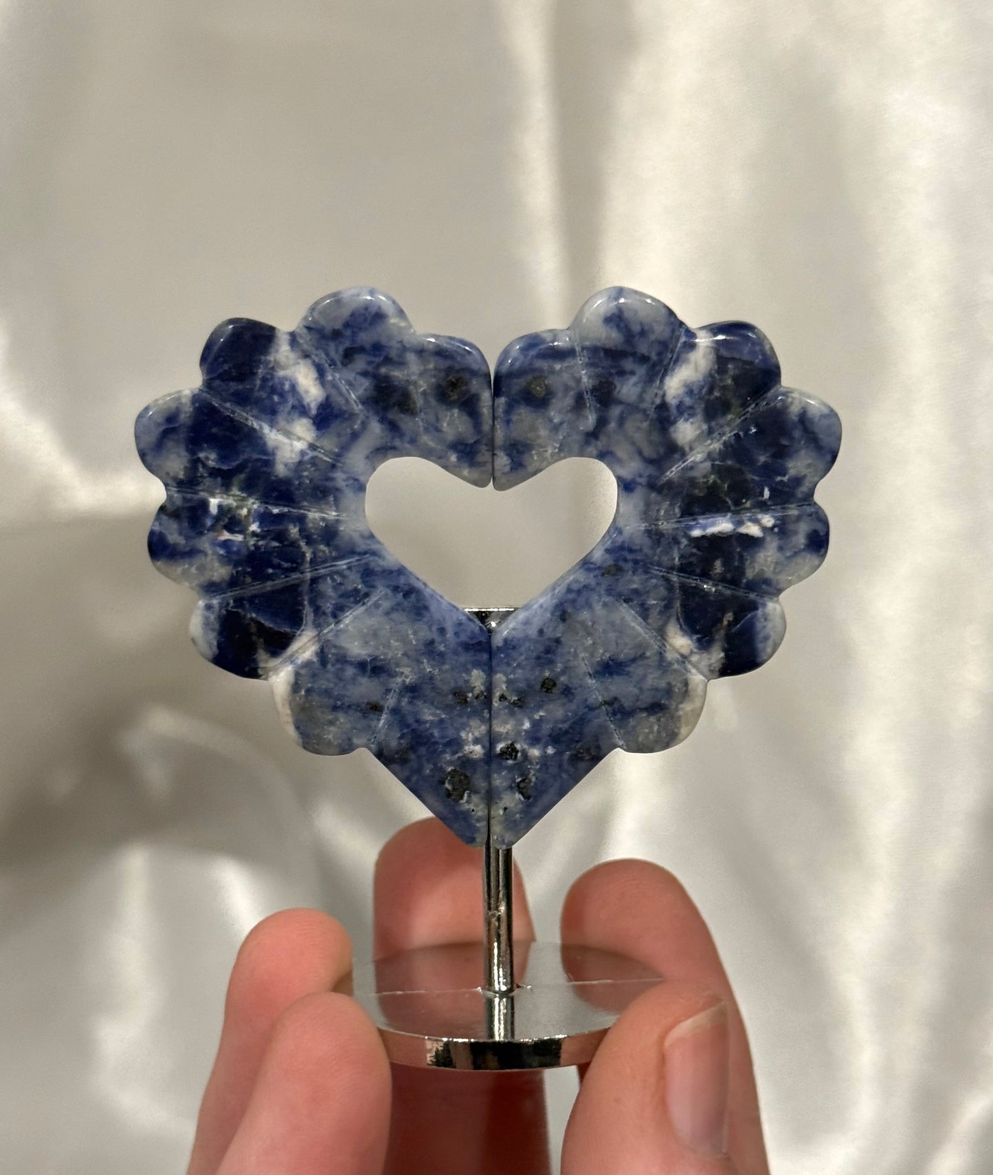 6.5cm Heart Wings on Stand