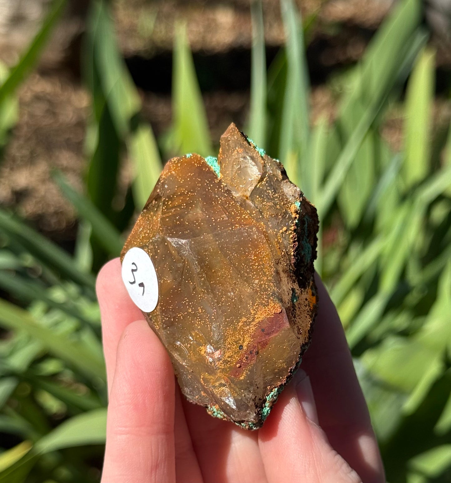 Malachite on Quartz Specimens