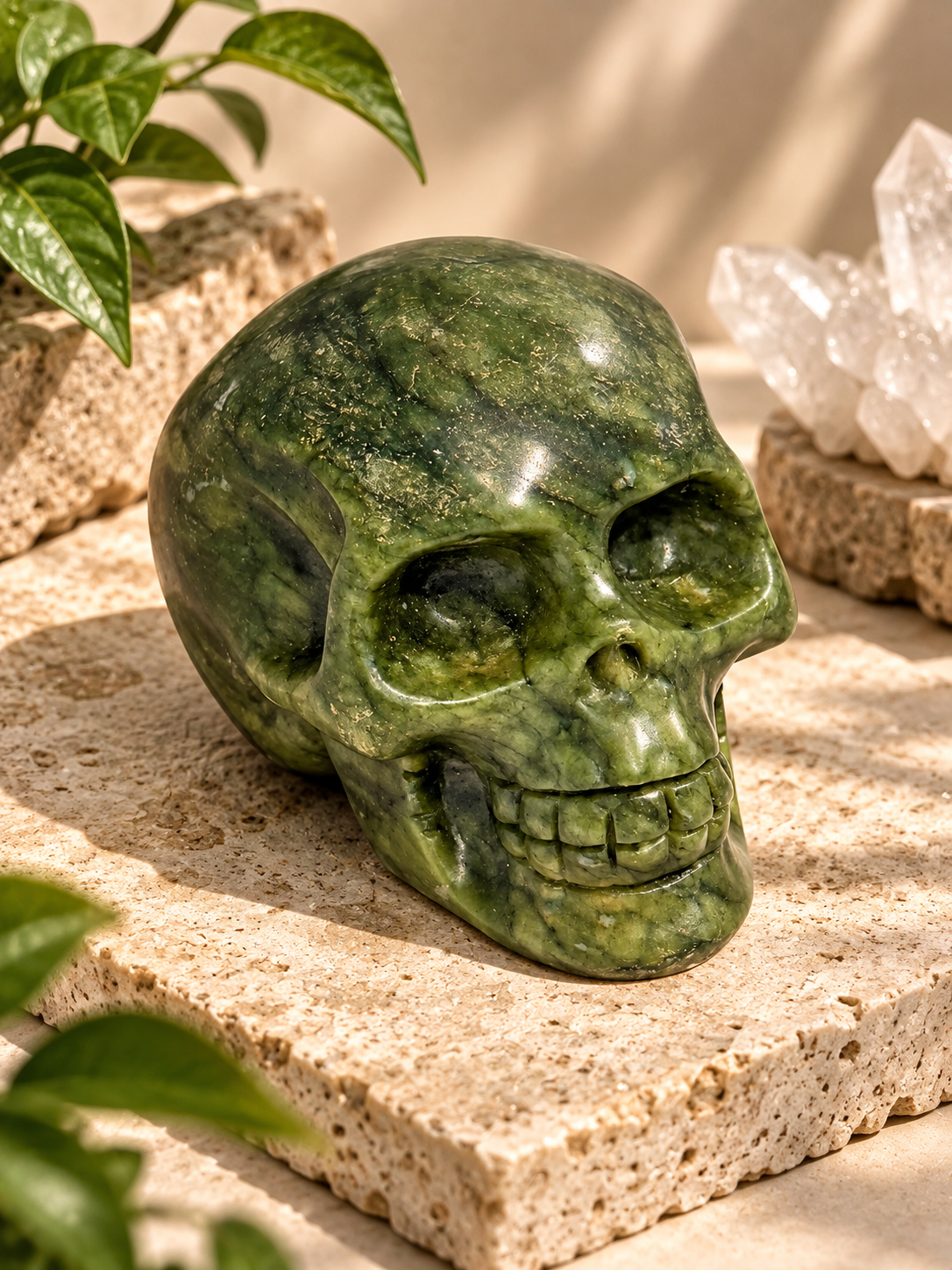 Green Jade Skull