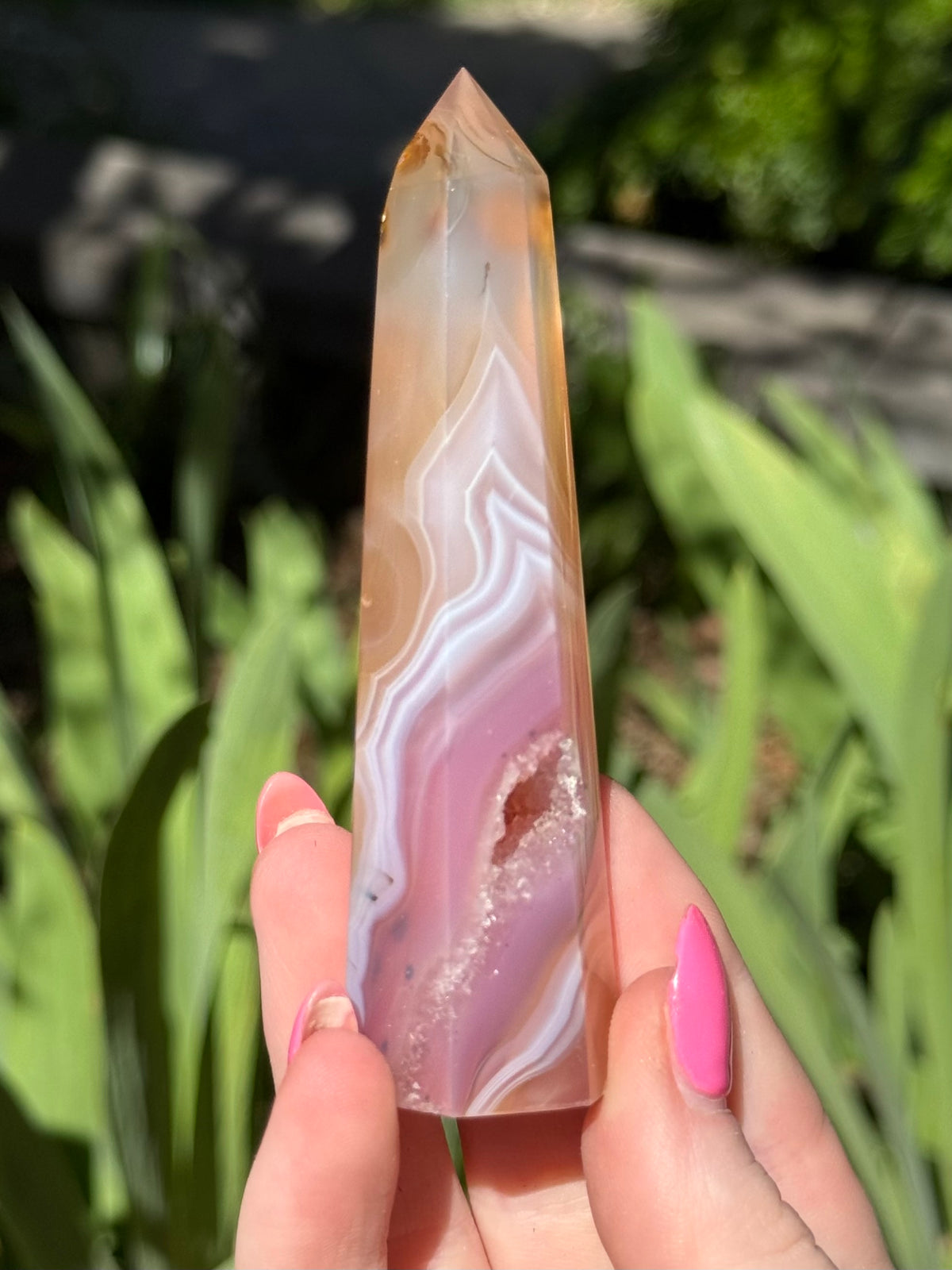 Pink Jelly Agate Points